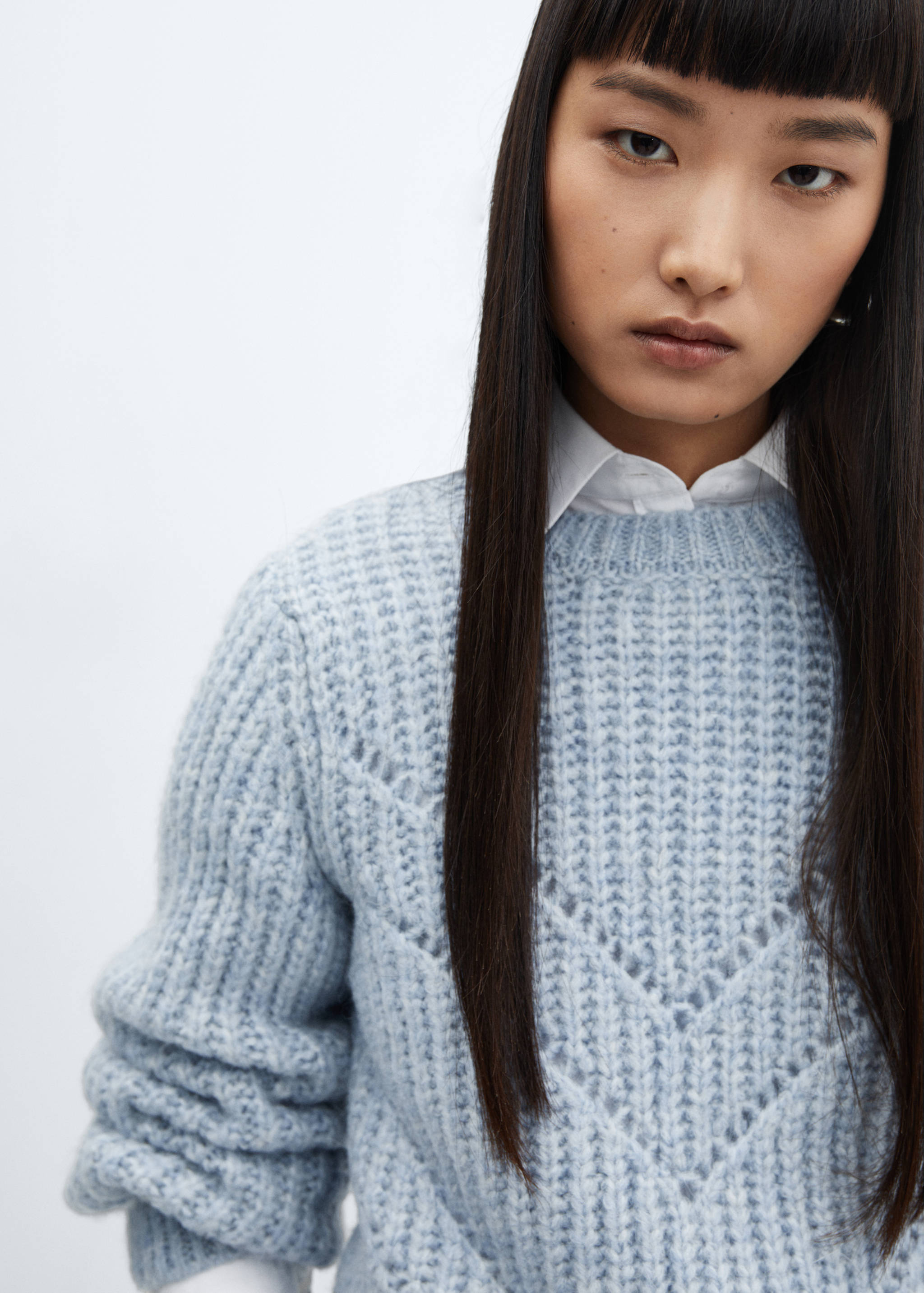 Sweater with lace detail design - Details of the article 1