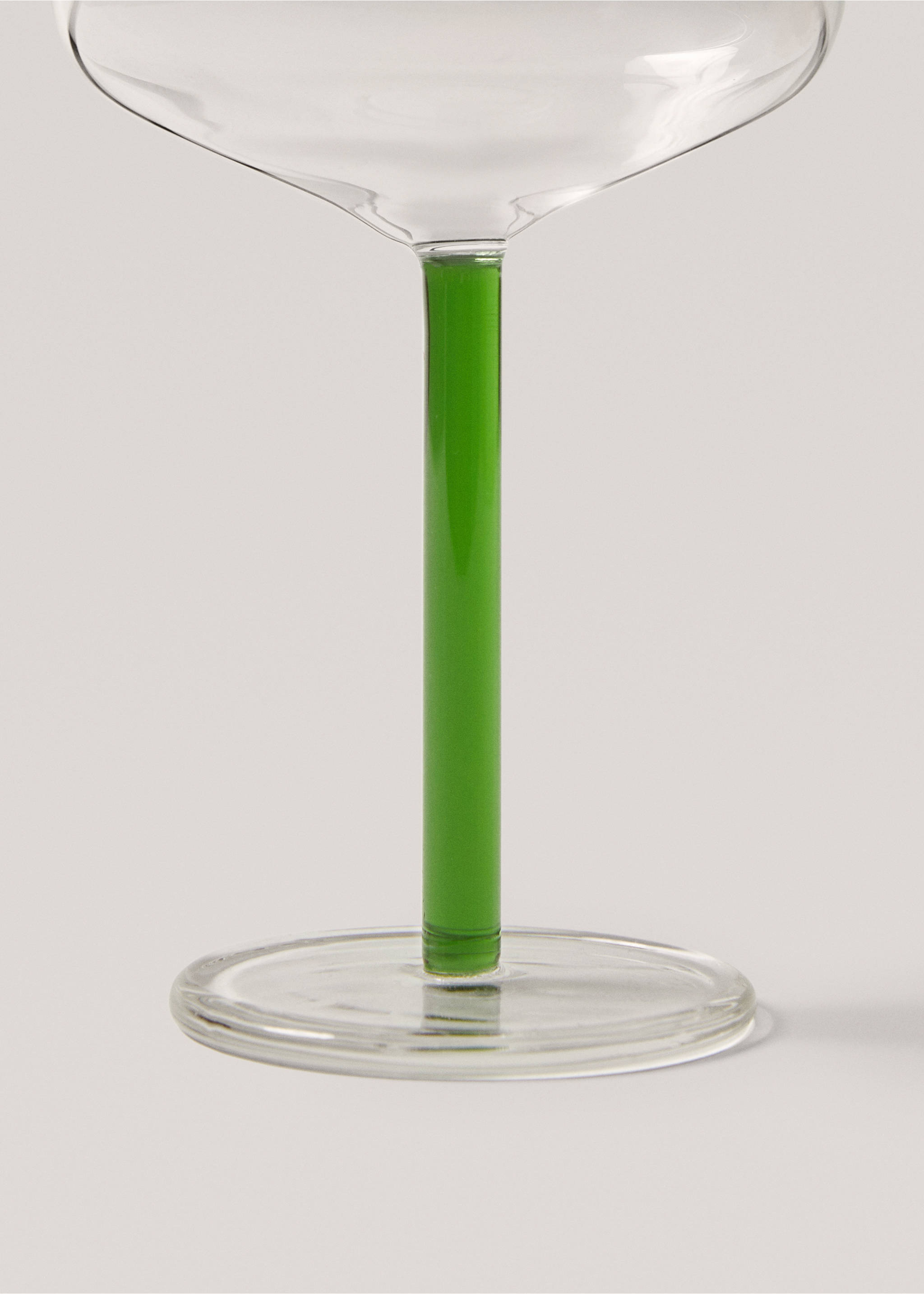Borosilicate glass with coloured stem - Details of the article 1, Green. Ref: 57009228-00.