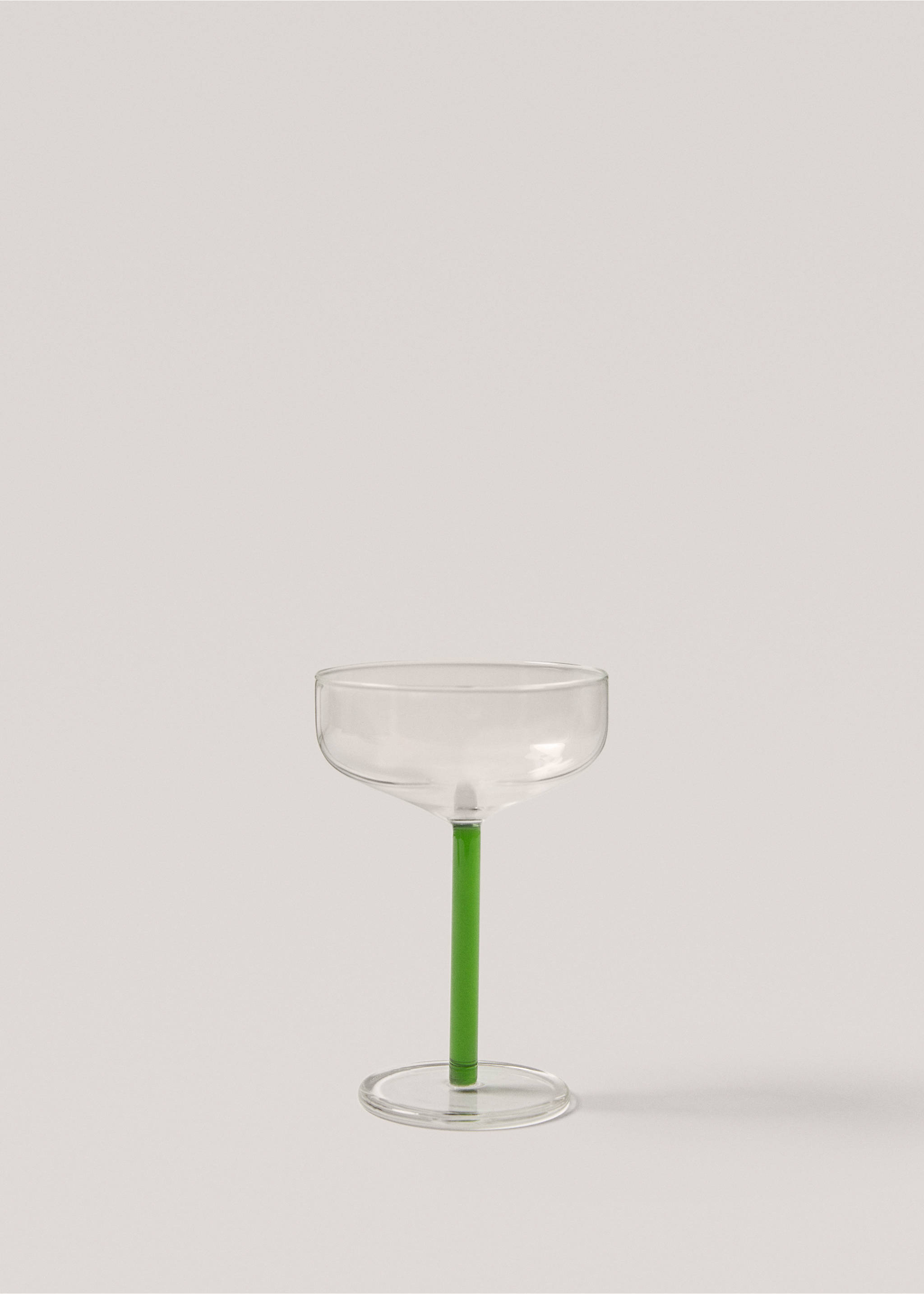 Borosilicate glass with coloured stem - Article without model, Green. Ref: 57009228-00.