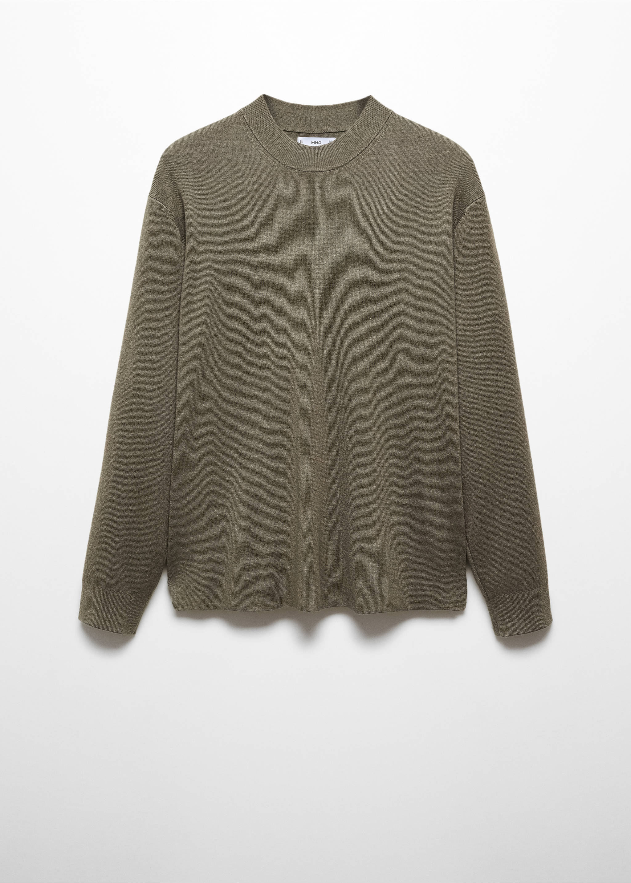 High collar wool sweater - Article without model, Medium Brown. Ref: 57009408-00.