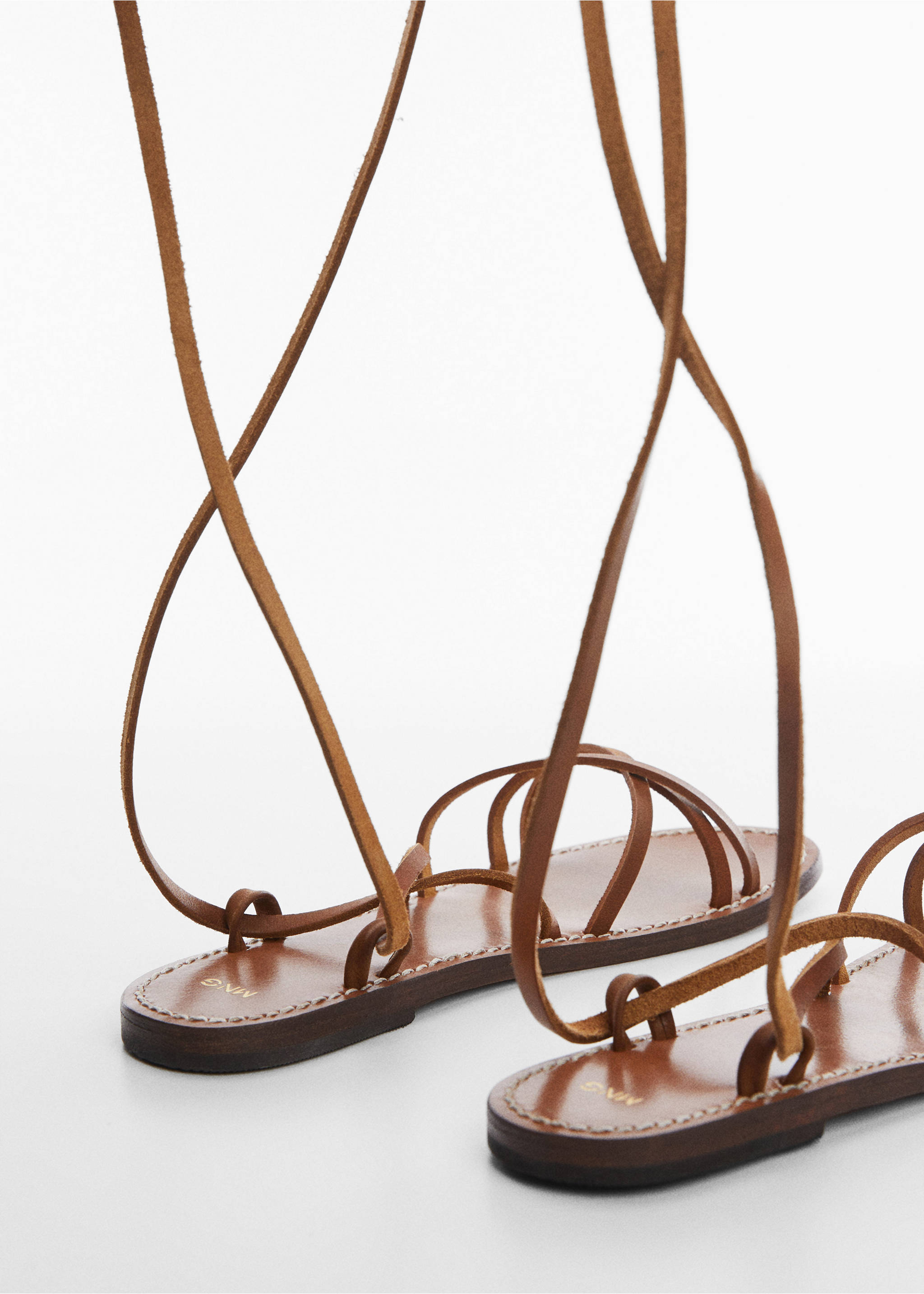Leather straps sandals - Details of the article 1, Leather. Ref: 57010006-00.