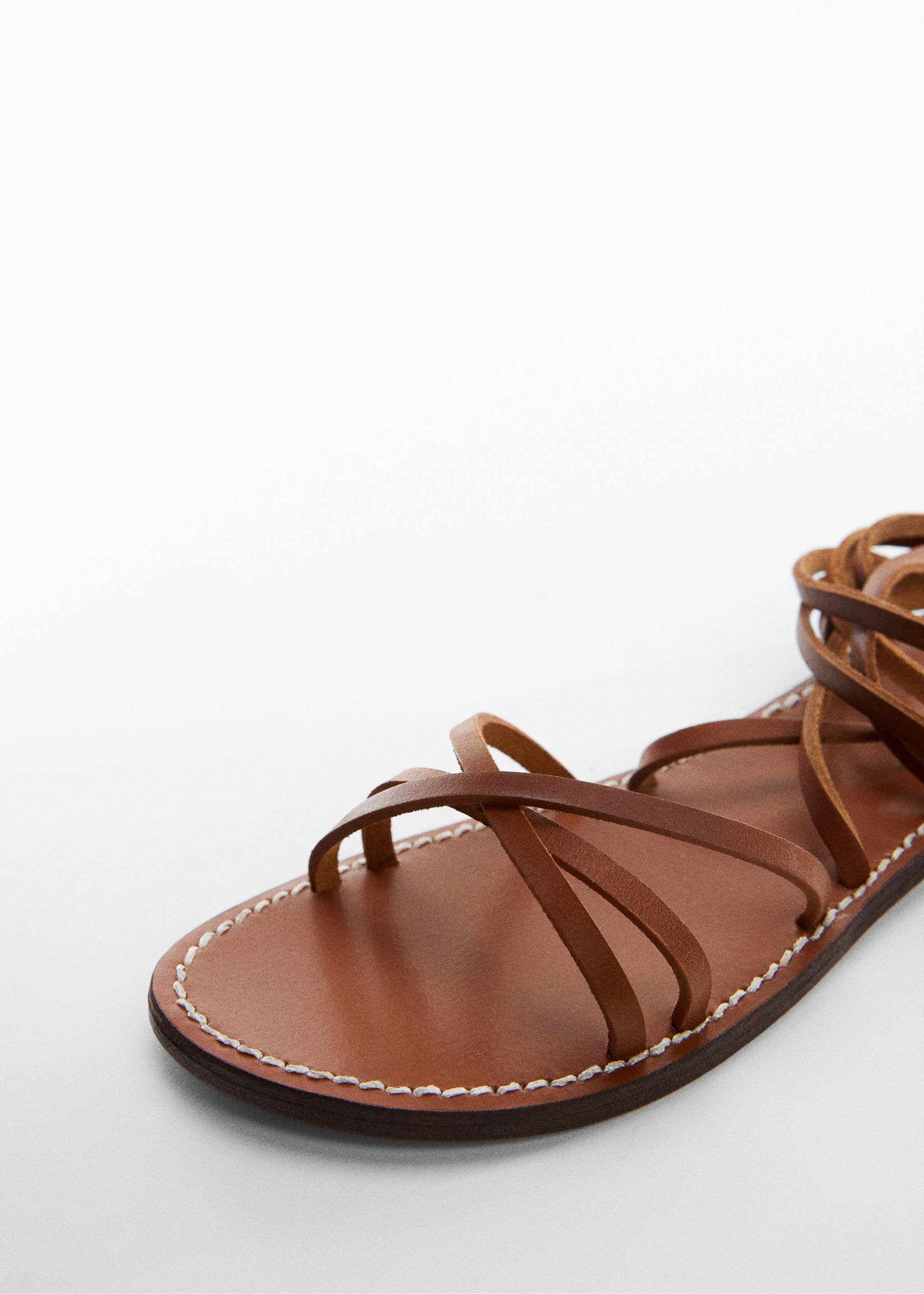 Leather straps sandals - Details of the article 2, Leather. Ref: 57010006-00.