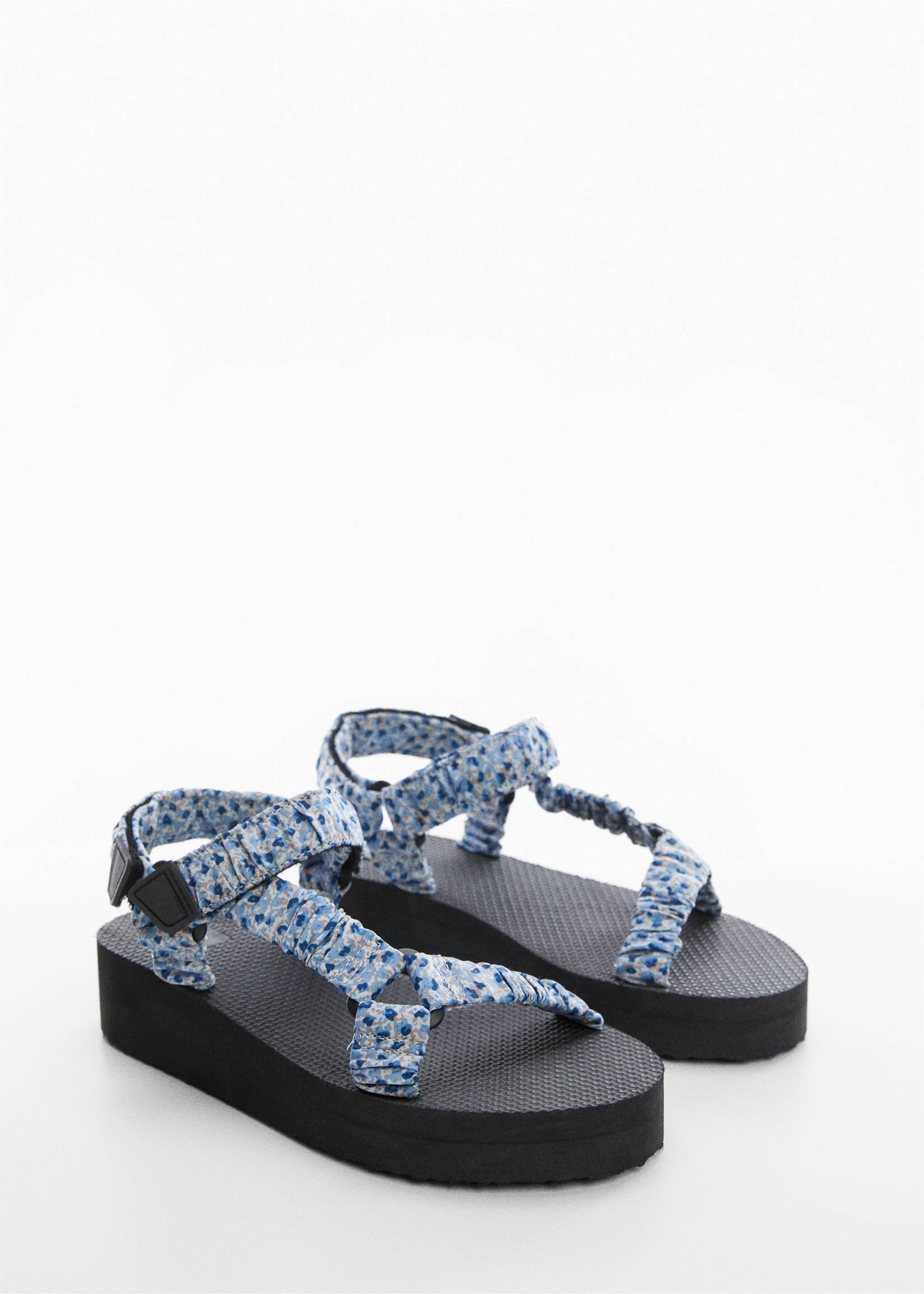 Platform strap sandals - Medium plane, Blue. Ref: 57010017-00.