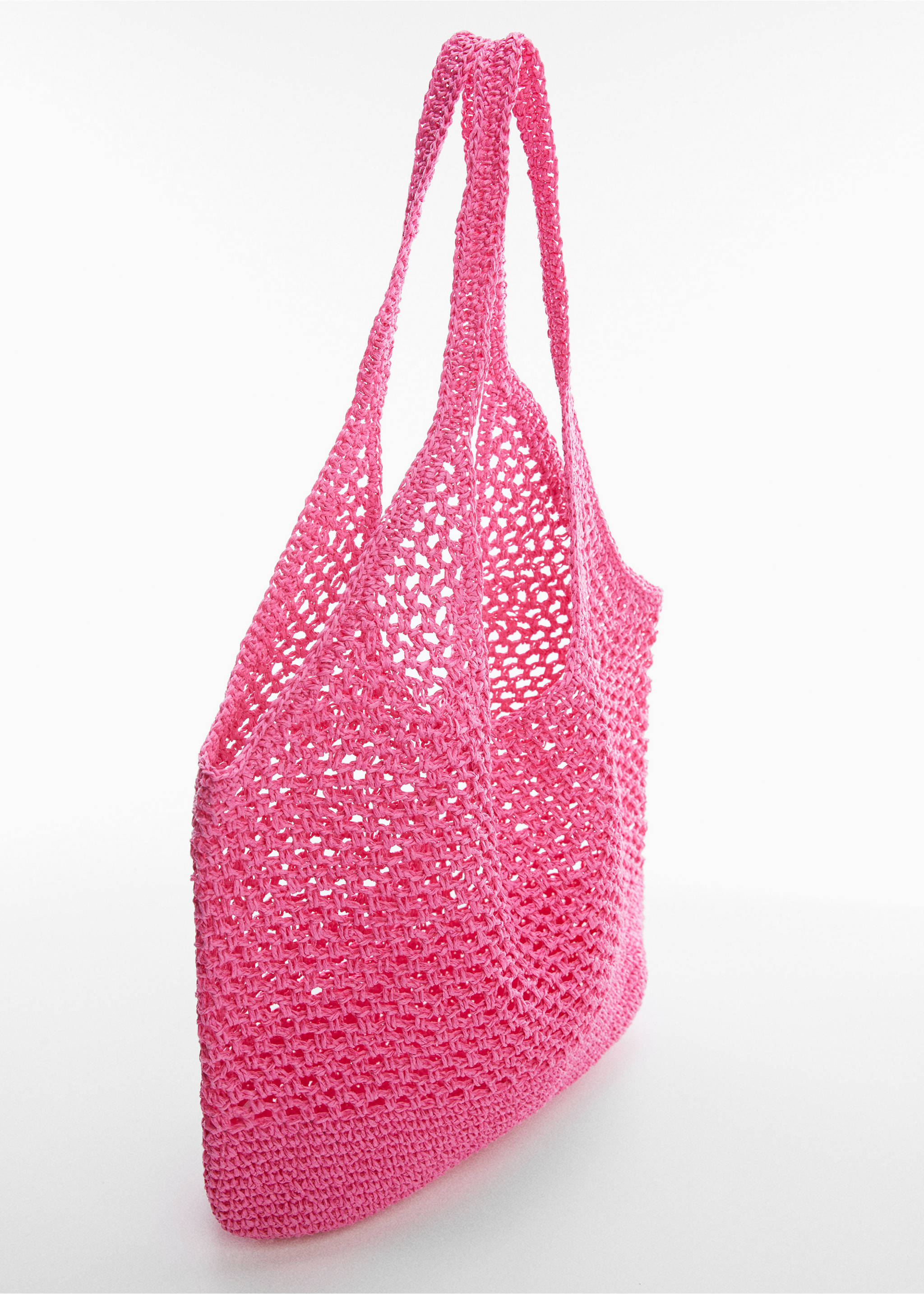Natural fibre sack bag - Medium plane, Pink. Ref: 57010034-00.