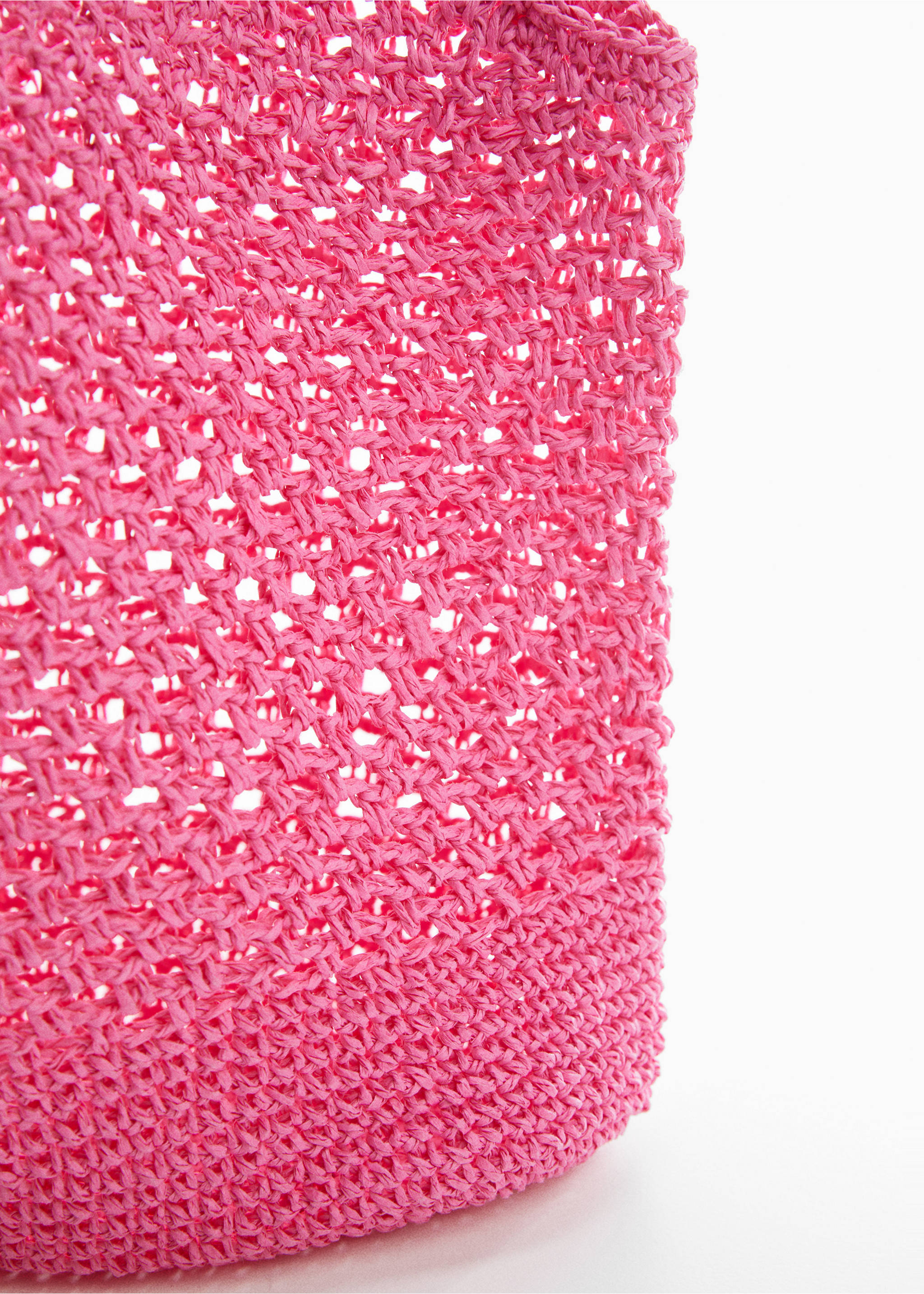 Natural fibre sack bag - Details of the article 1, Pink. Ref: 57010034-00.