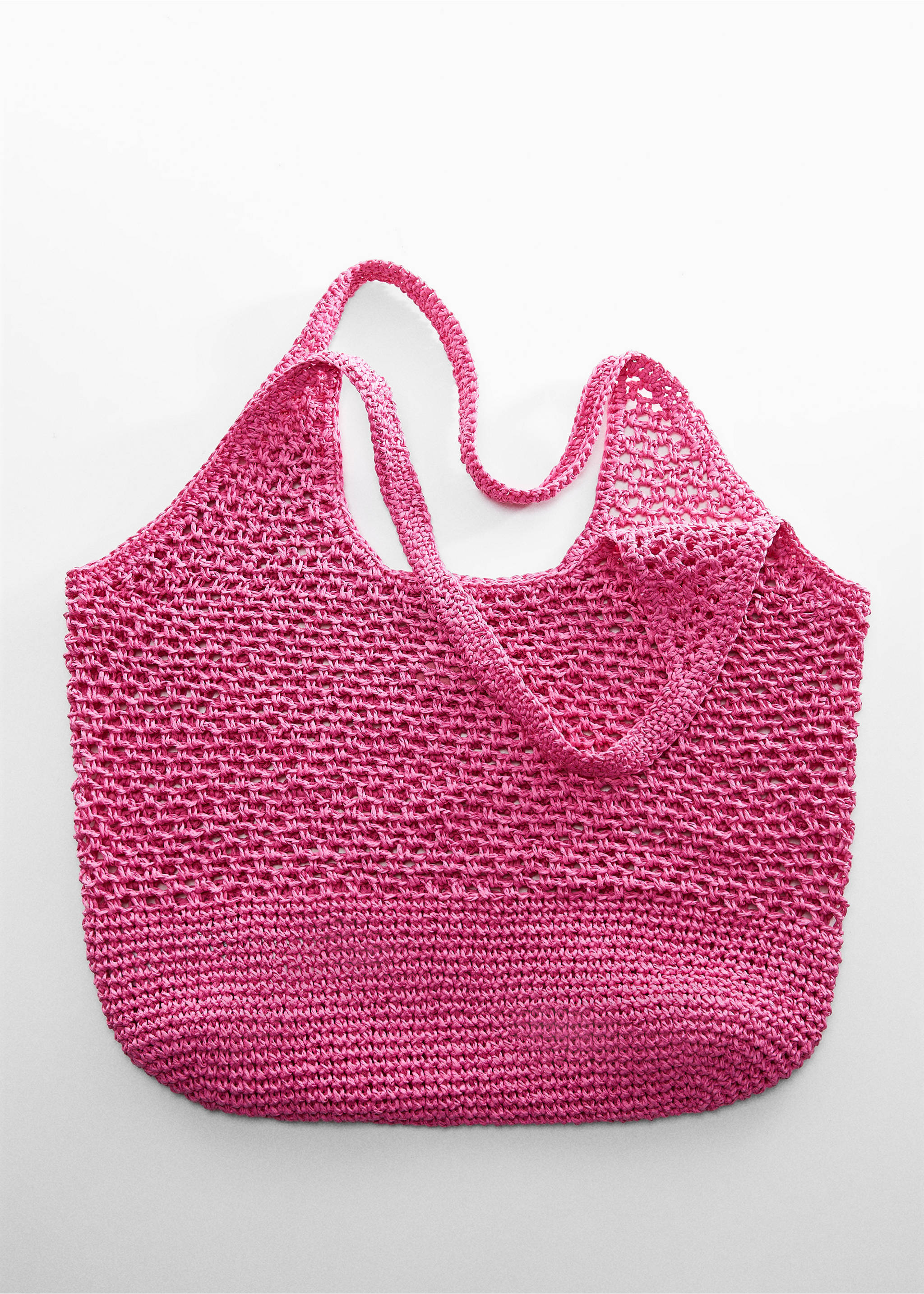Natural fibre sack bag - Details of the article 5, Pink. Ref: 57010034-00.