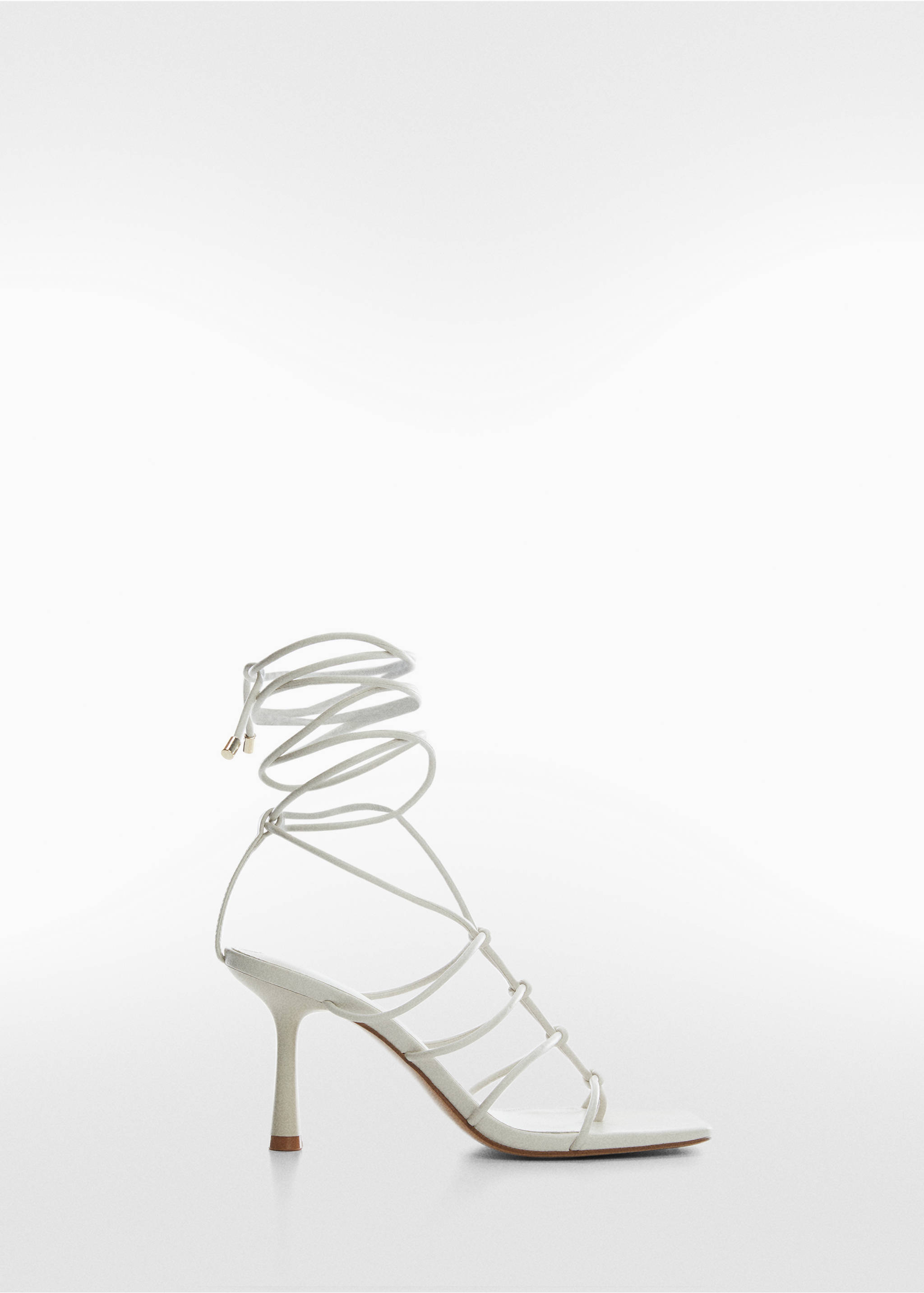 Strappy heeled sandals - Article without model, Ecru. Ref: 57010042-00.