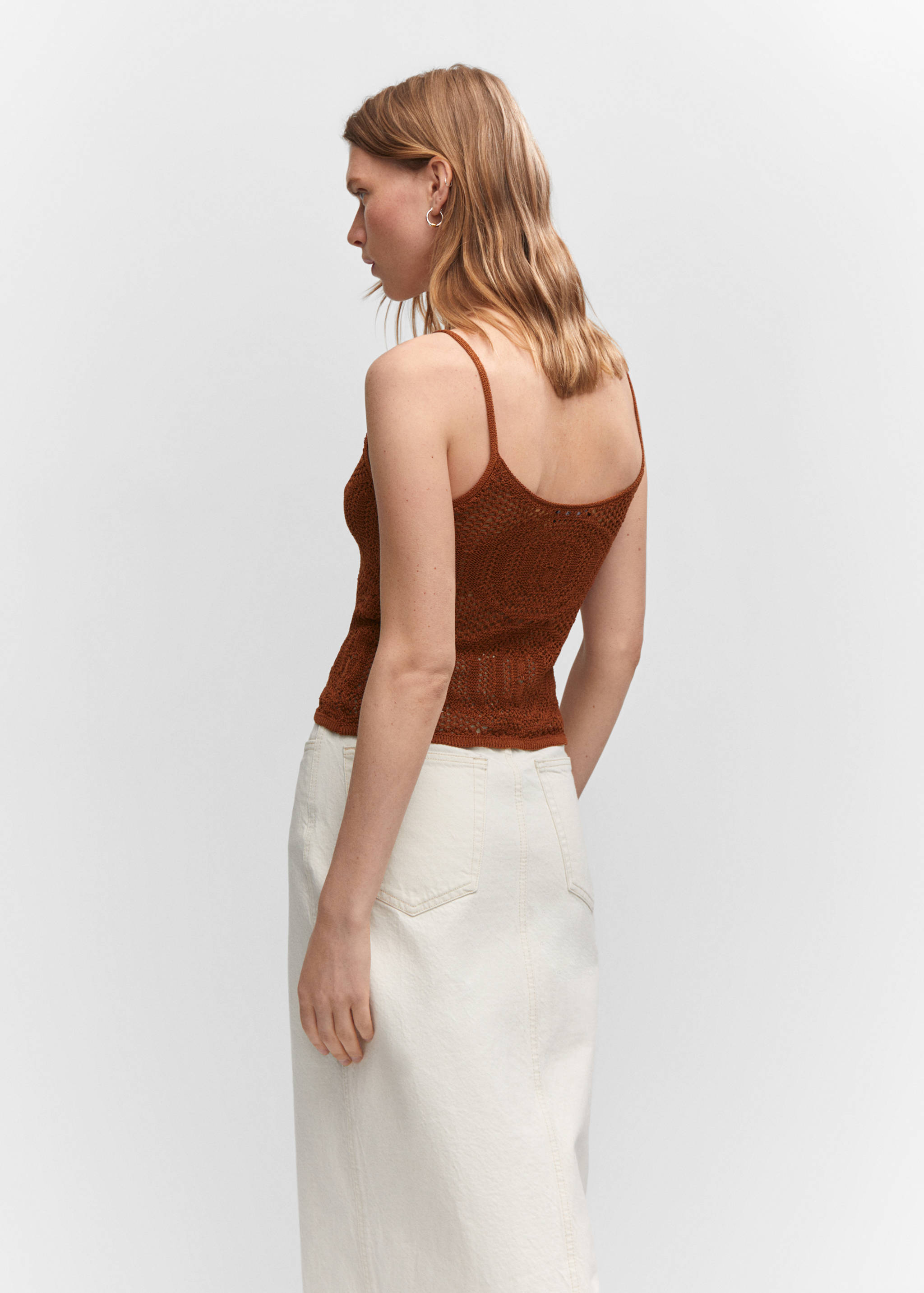 Openwork details knit top - Reverse of the article