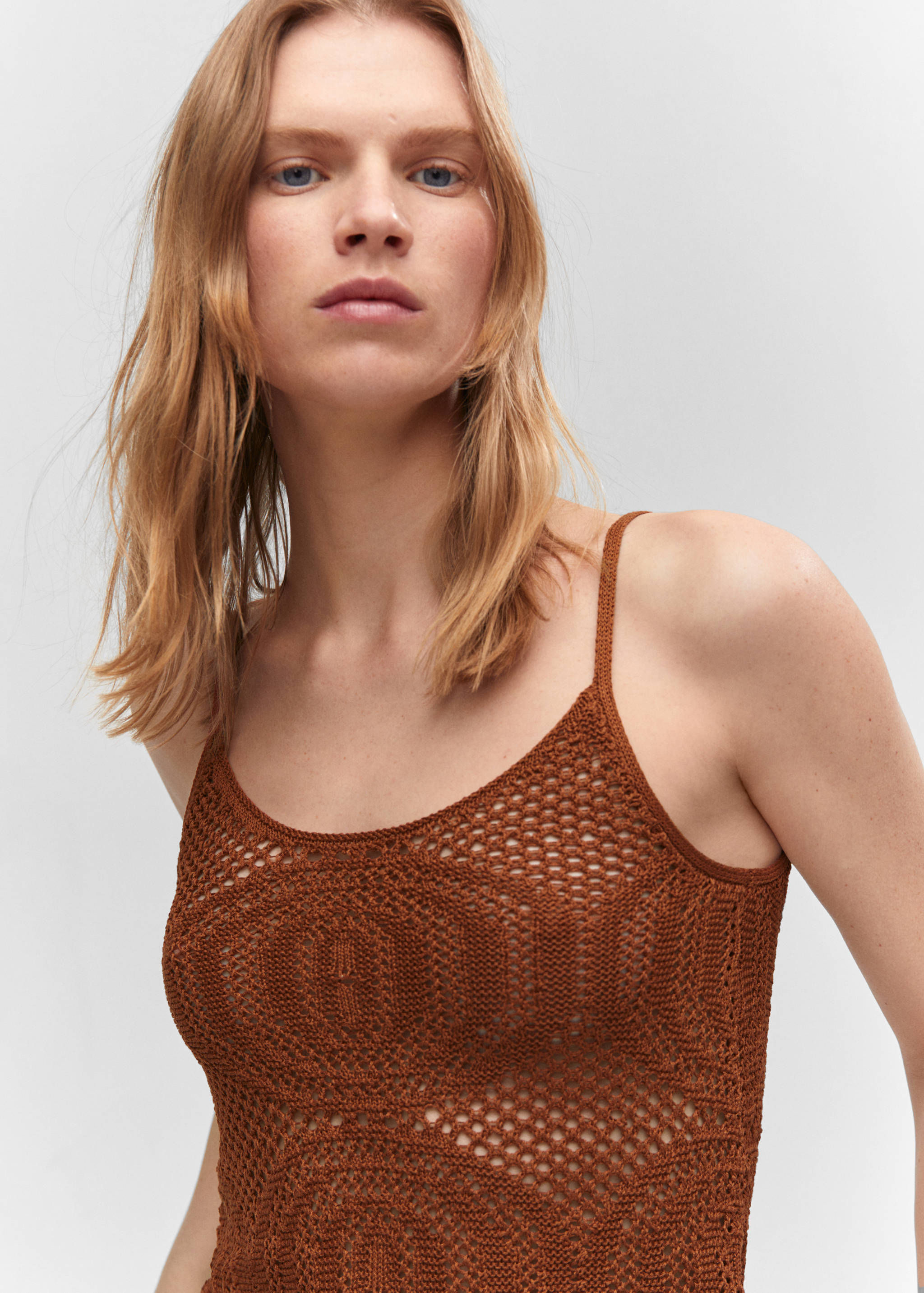 Openwork details knit top - Details of the article 1