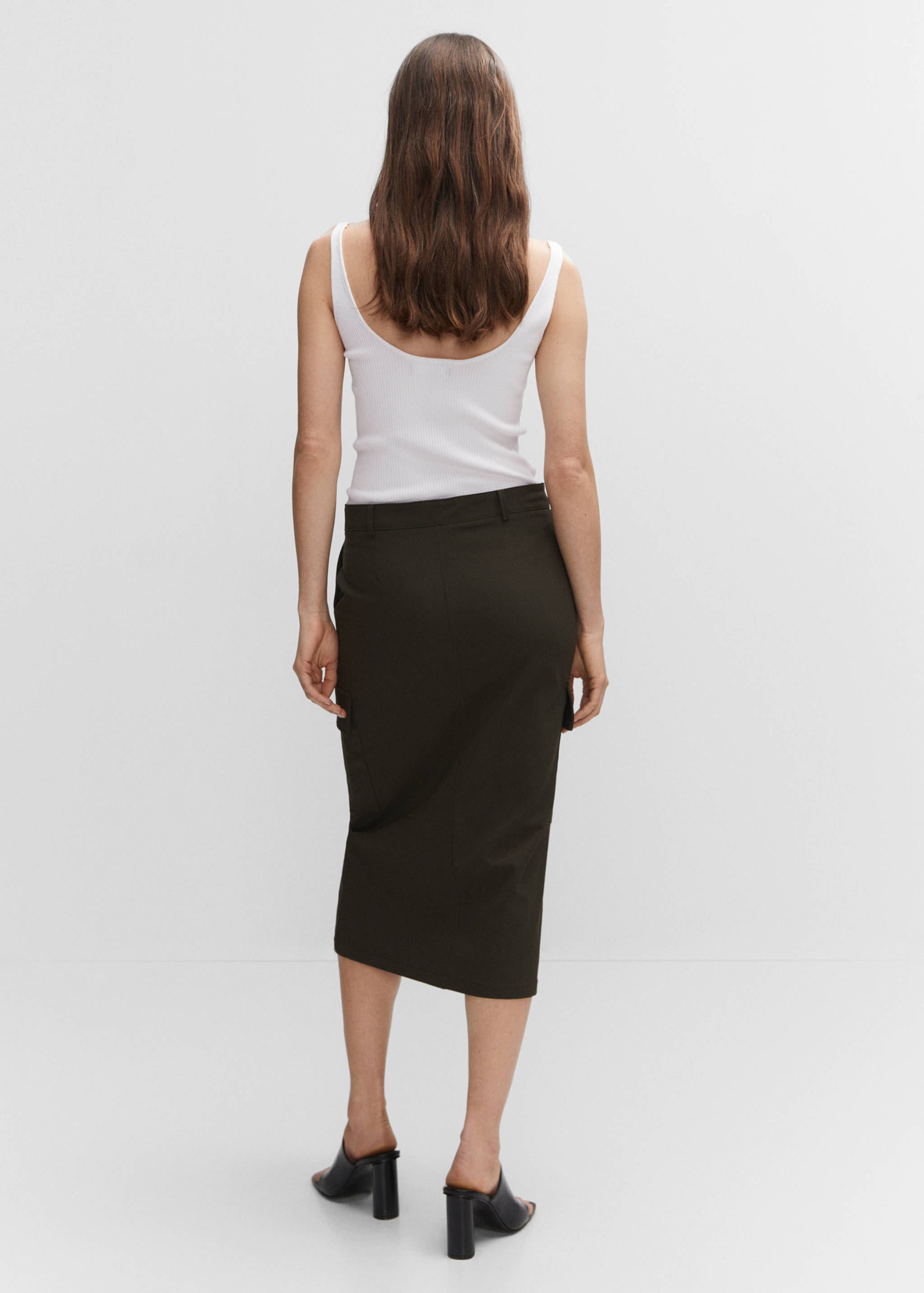 Strick-Top mit V-Ausschnitt - Rückseite des Artikels