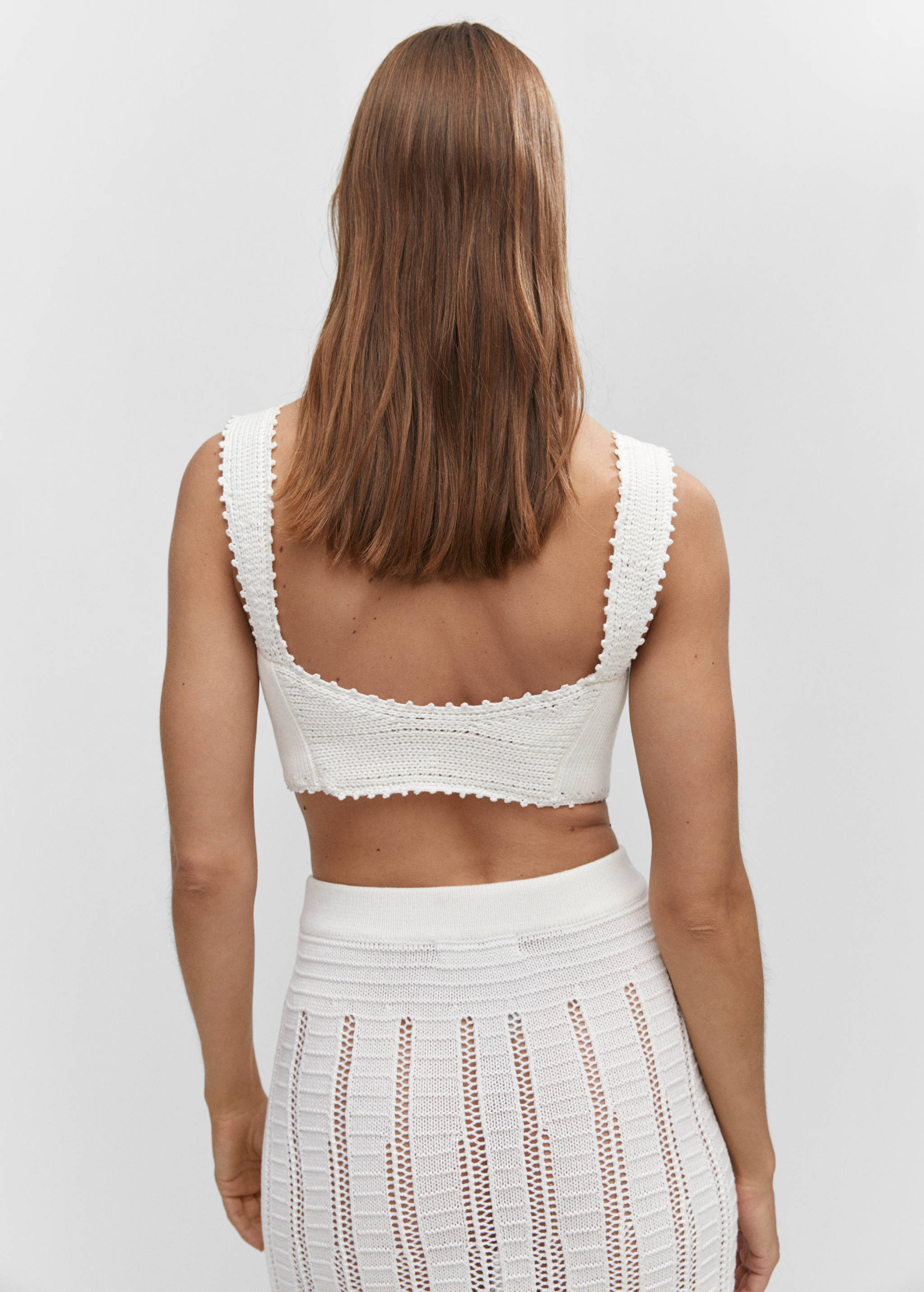 Knitted cropped top - Reverse of the article