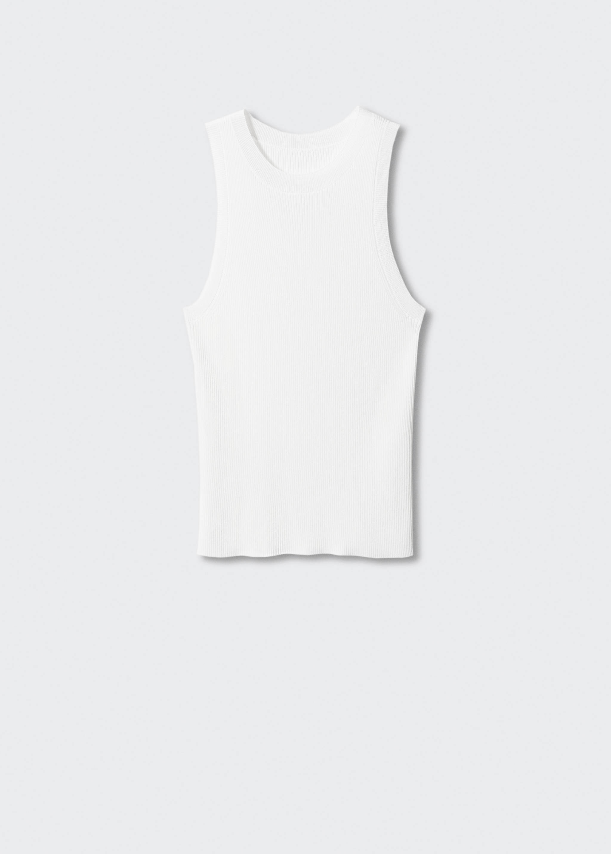 Ribbed knit top - Article without model