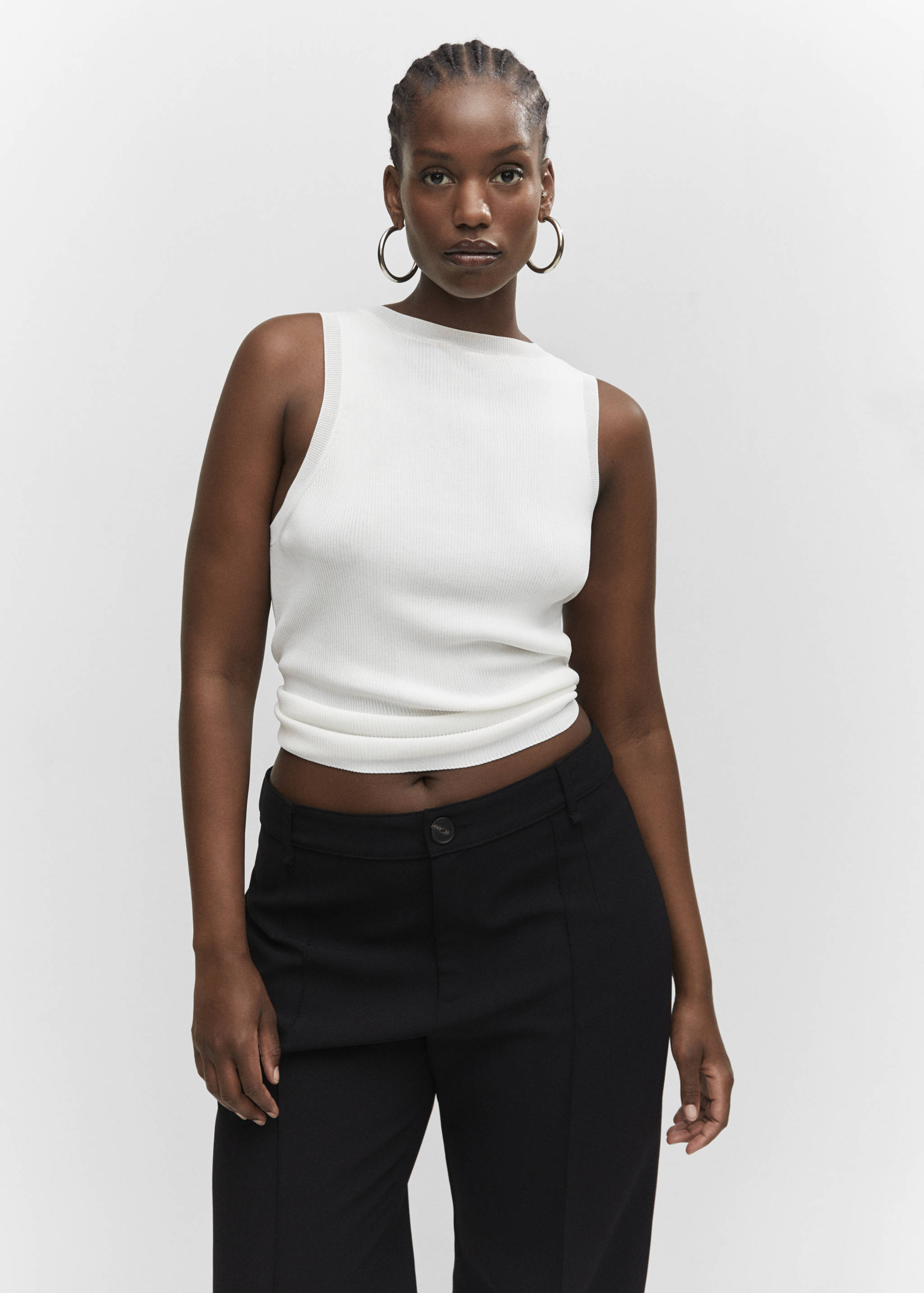 Ribbed knit top - Details of the article 5