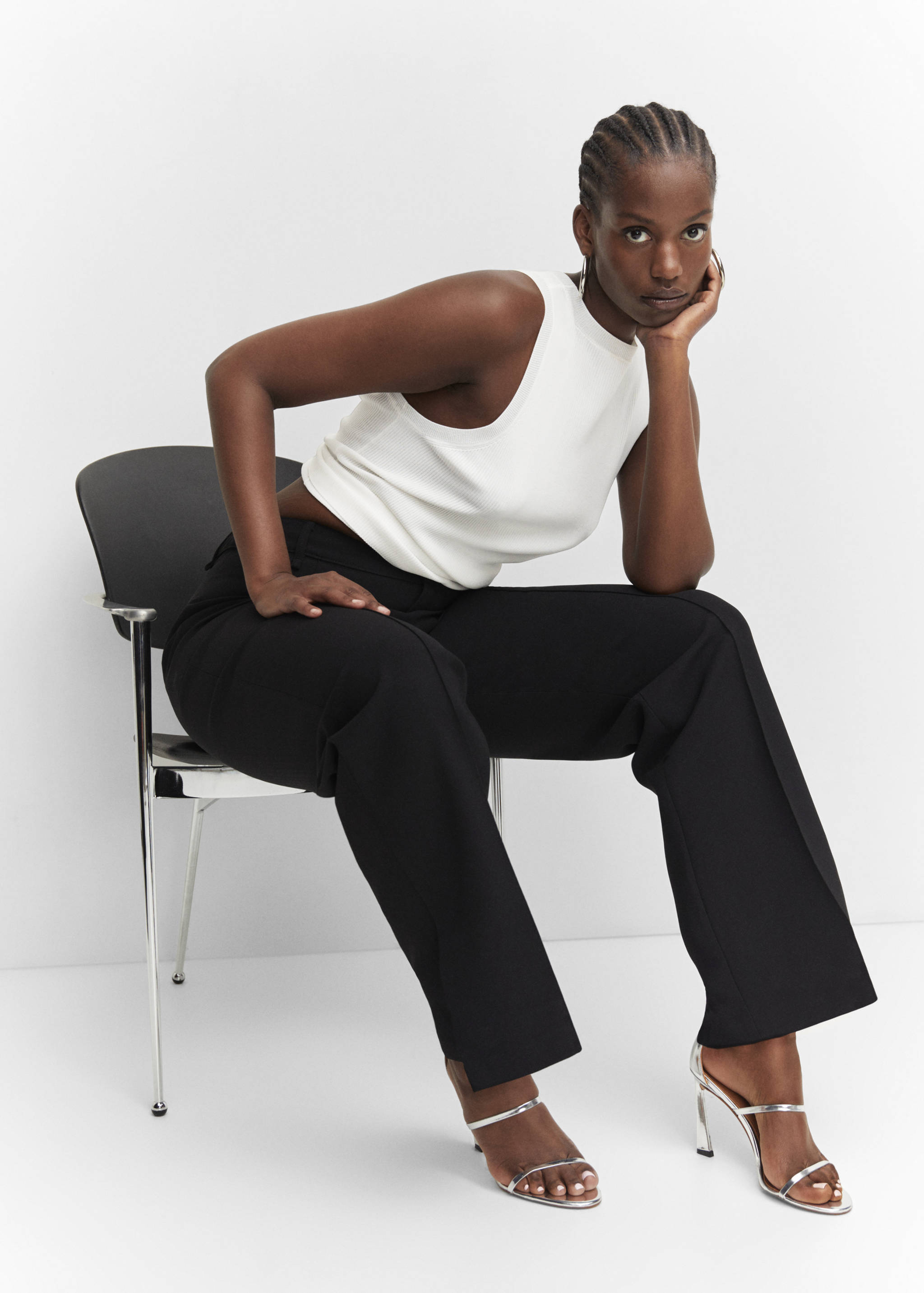 Ribbed knit top - Details of the article 4