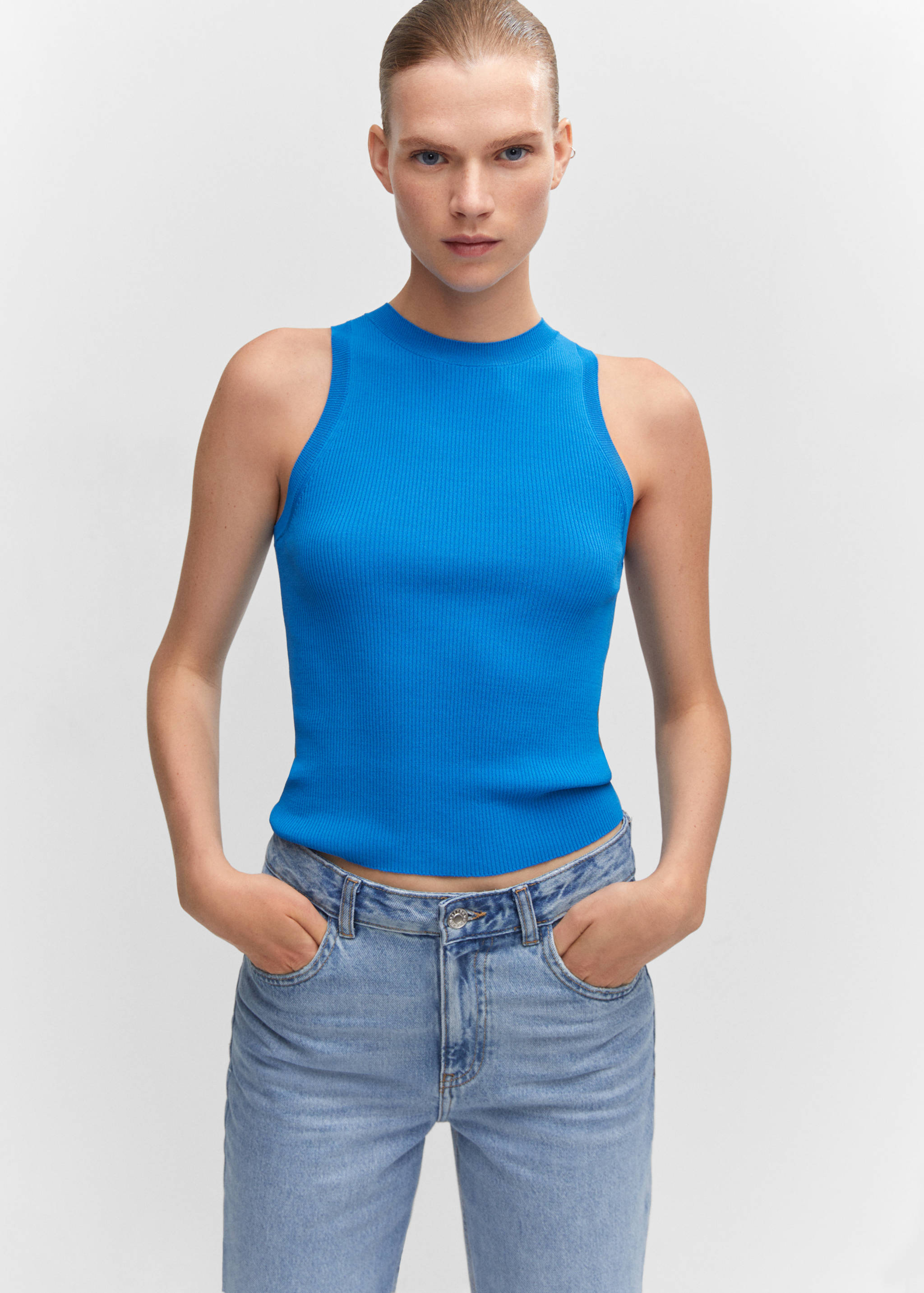 Ribbed knit top - Medium plane