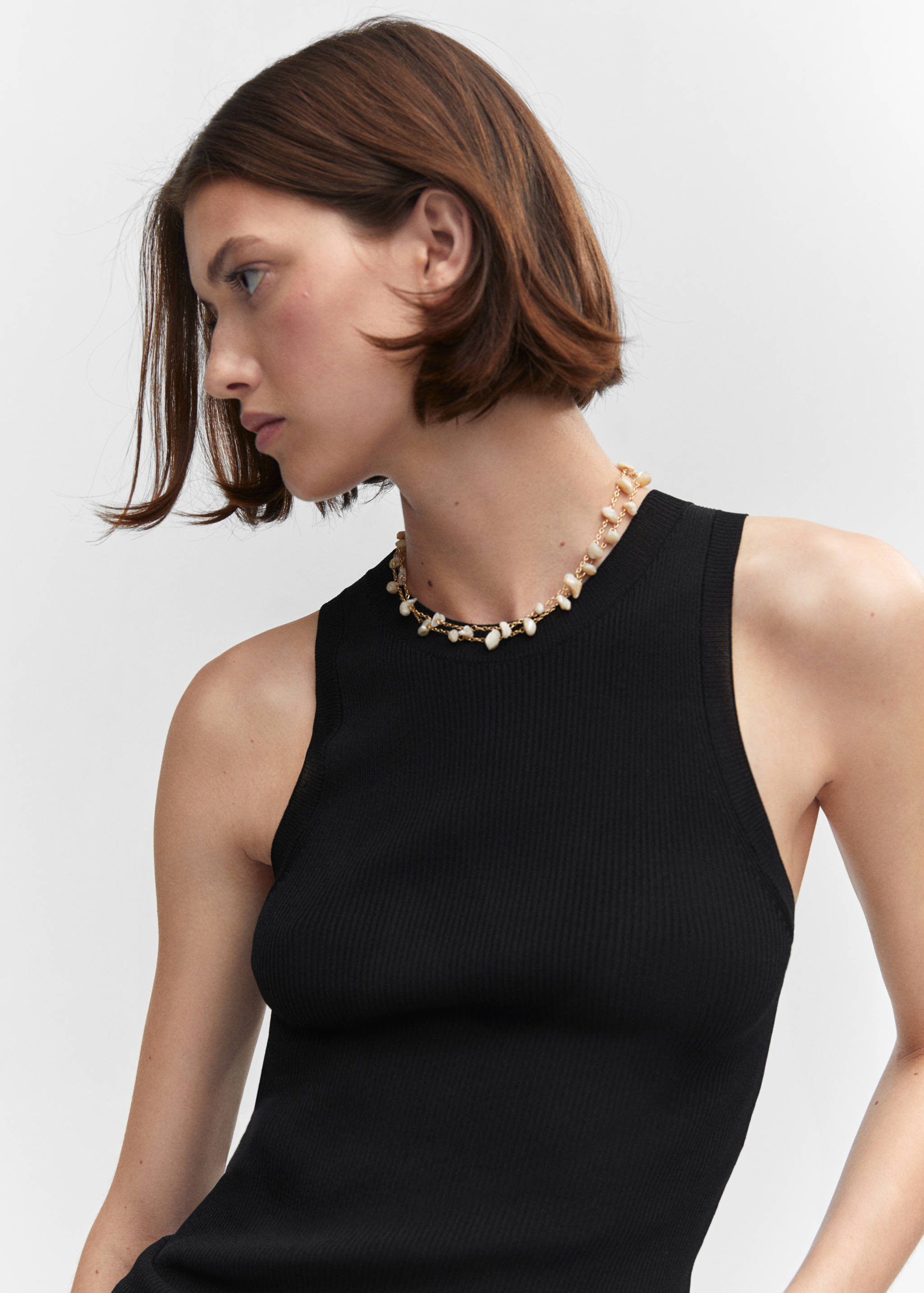 Ribbed knit top - Details of the article 1