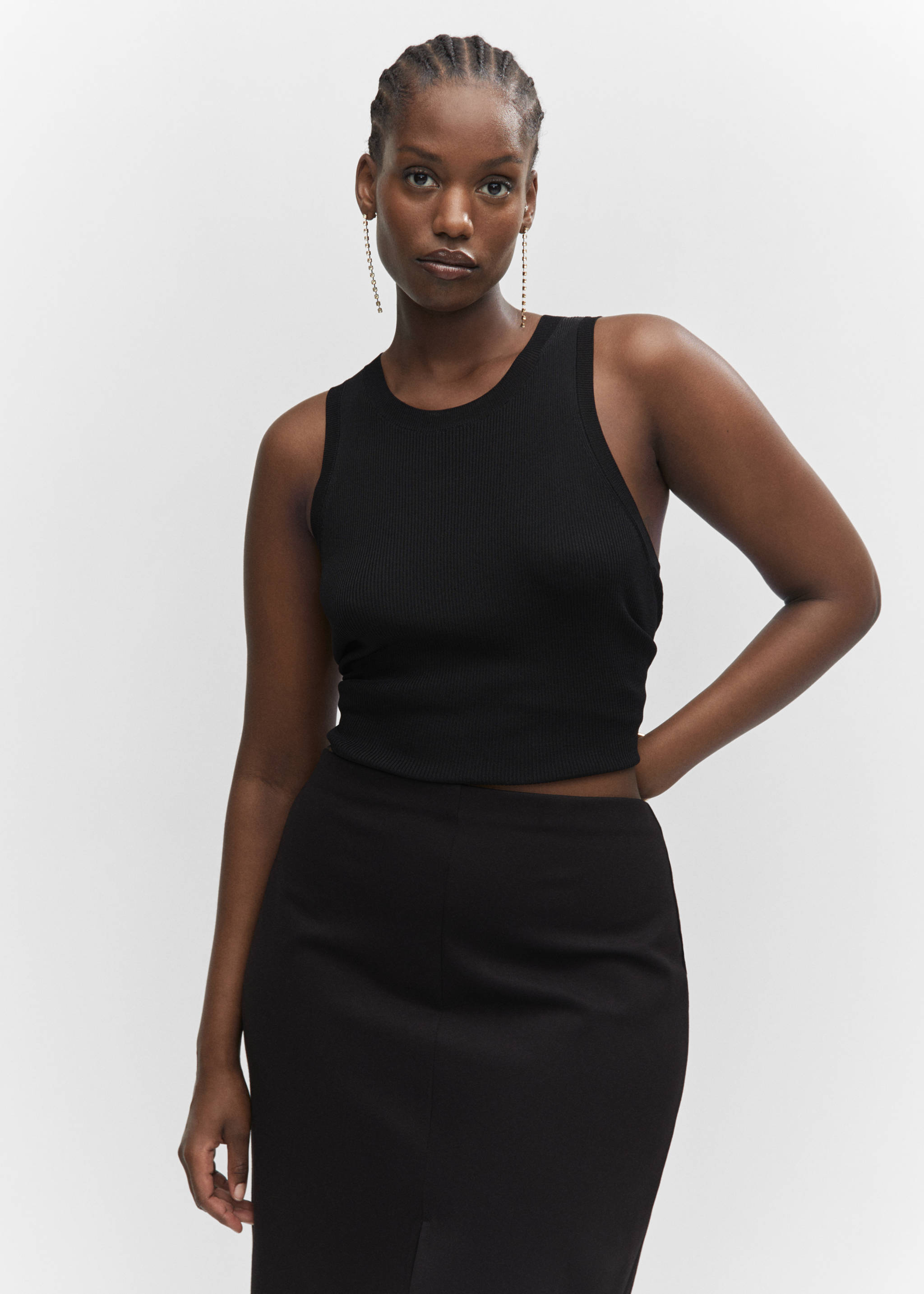 Ribbed knit top - Details of the article 5