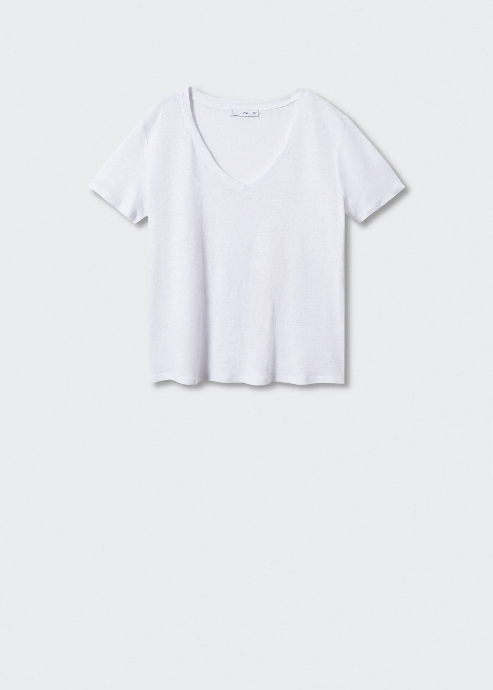 V-neck linen t-shirt - Article without model