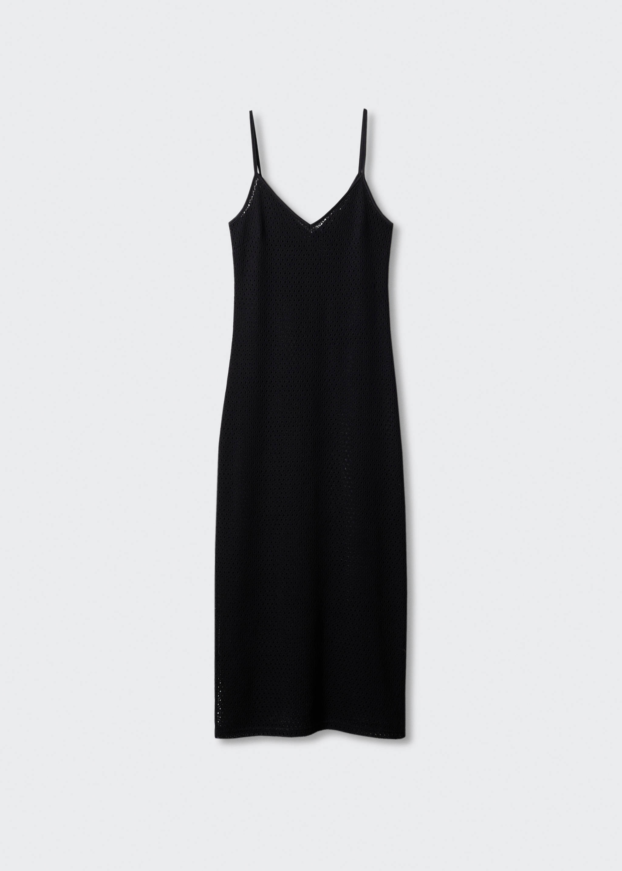 Long openwork knitted dress - Article without model