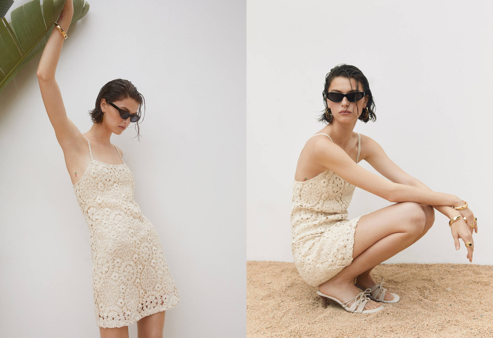 Crochet short dress - Panoramic plane