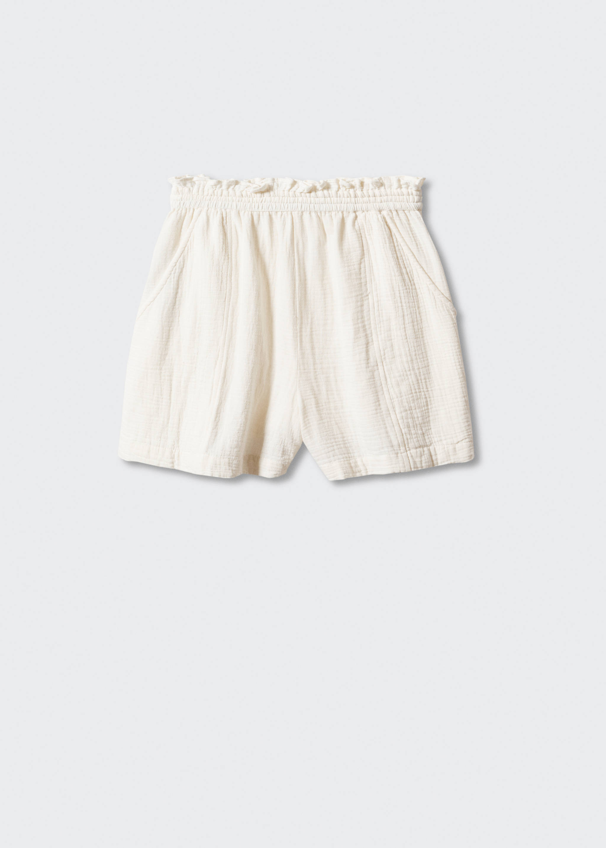 Paperbag textured shorts - Article without model