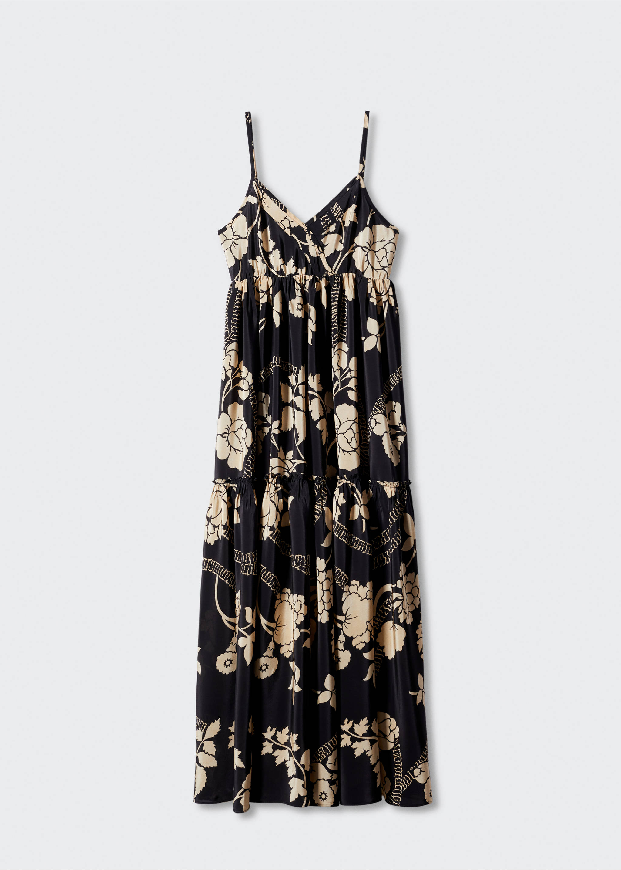 Printed flared dress - Article without model, Black. Ref: 57010286-00.