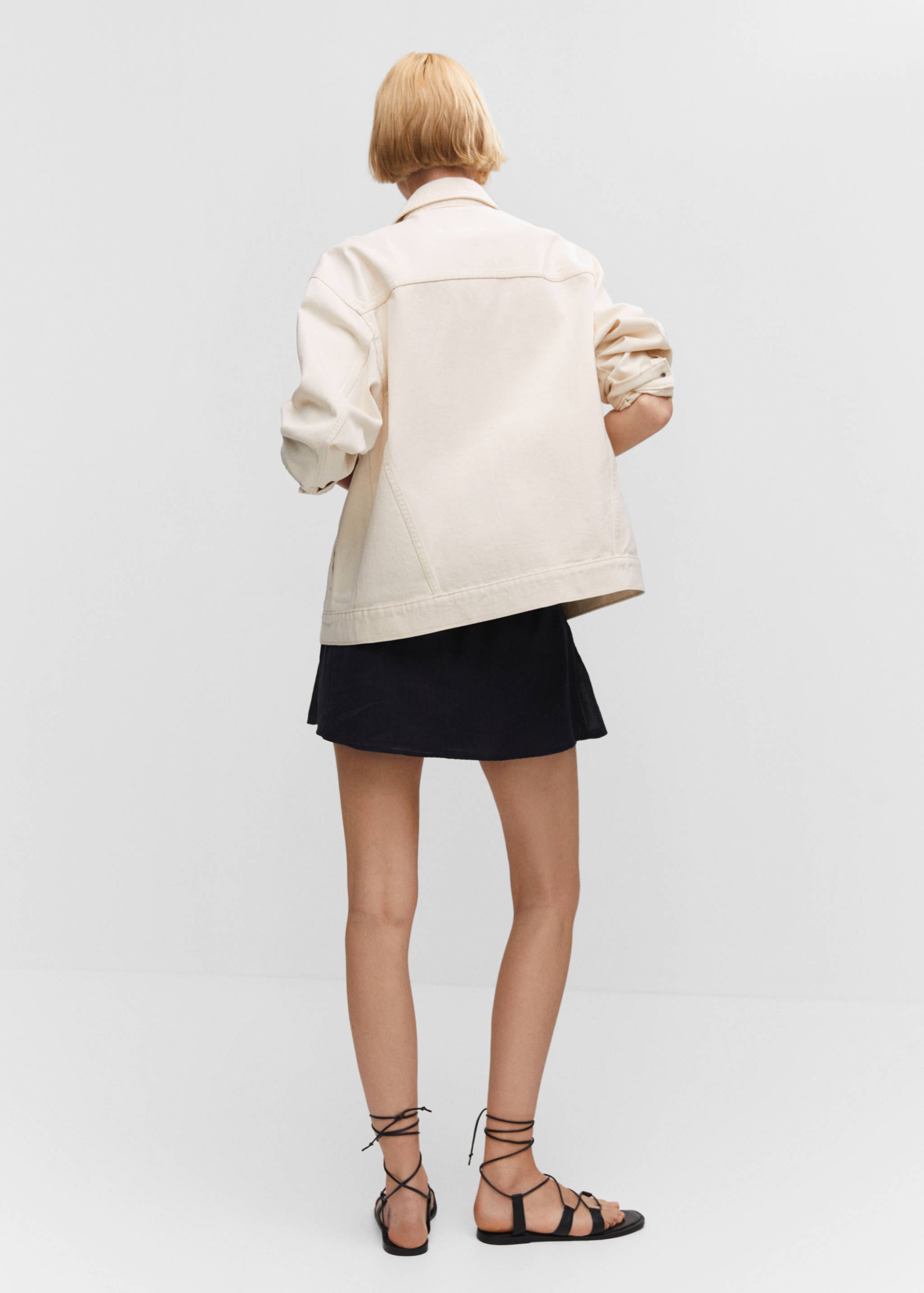 Oversize denim jacket - Reverse of the article