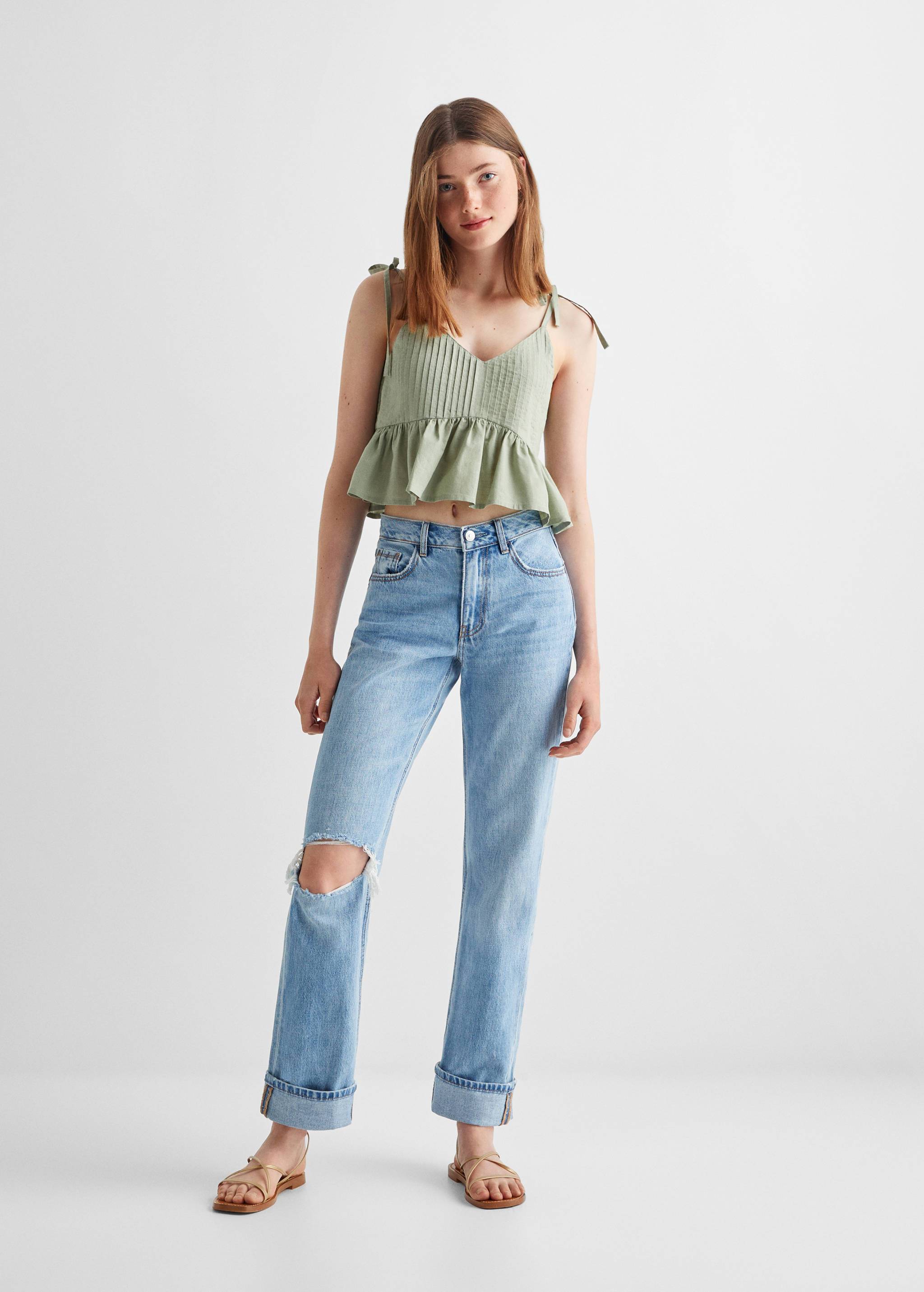 Crop top coton - Plan général