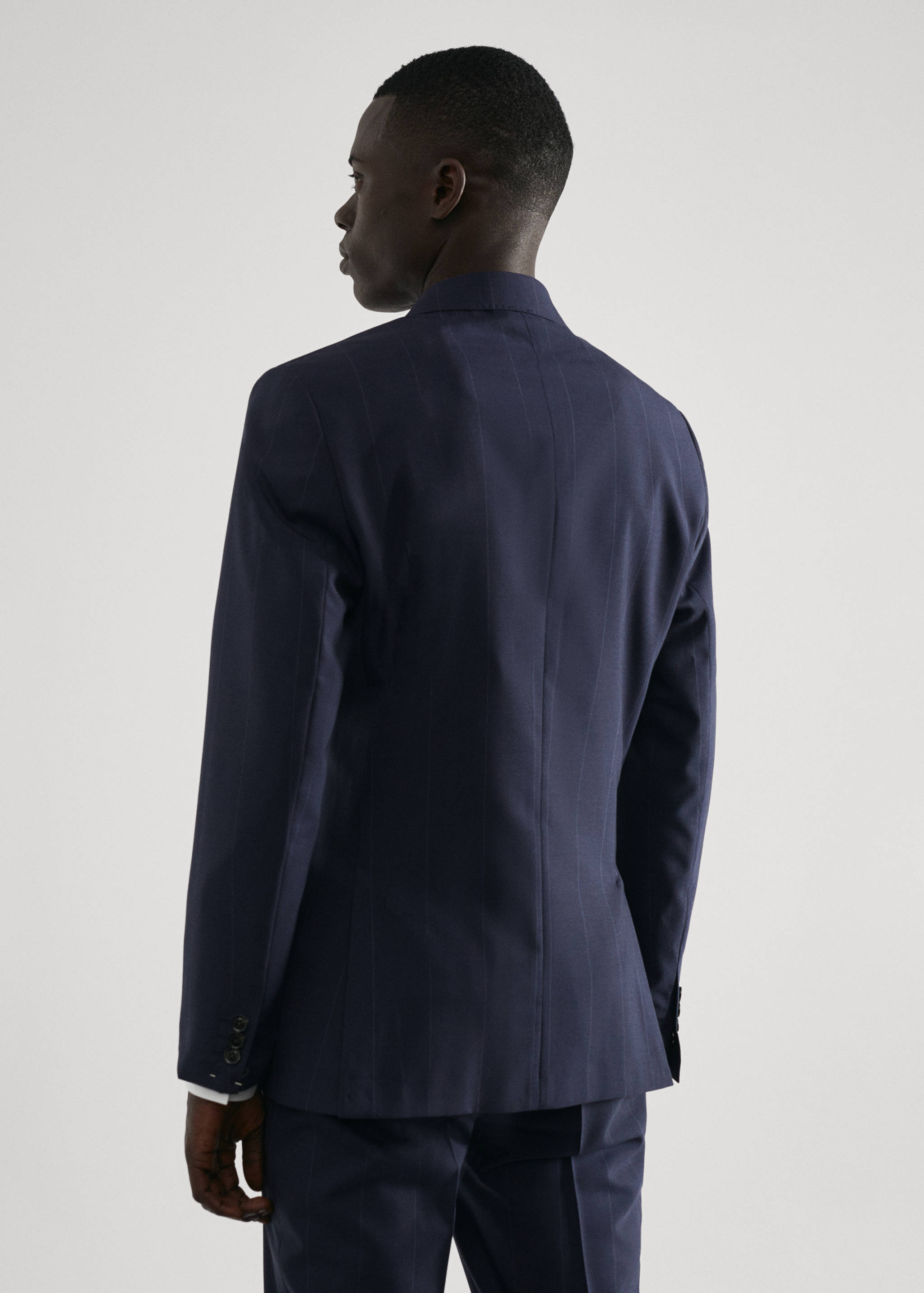 Virgin wool double-breasted suit jacket - Reverse of the article