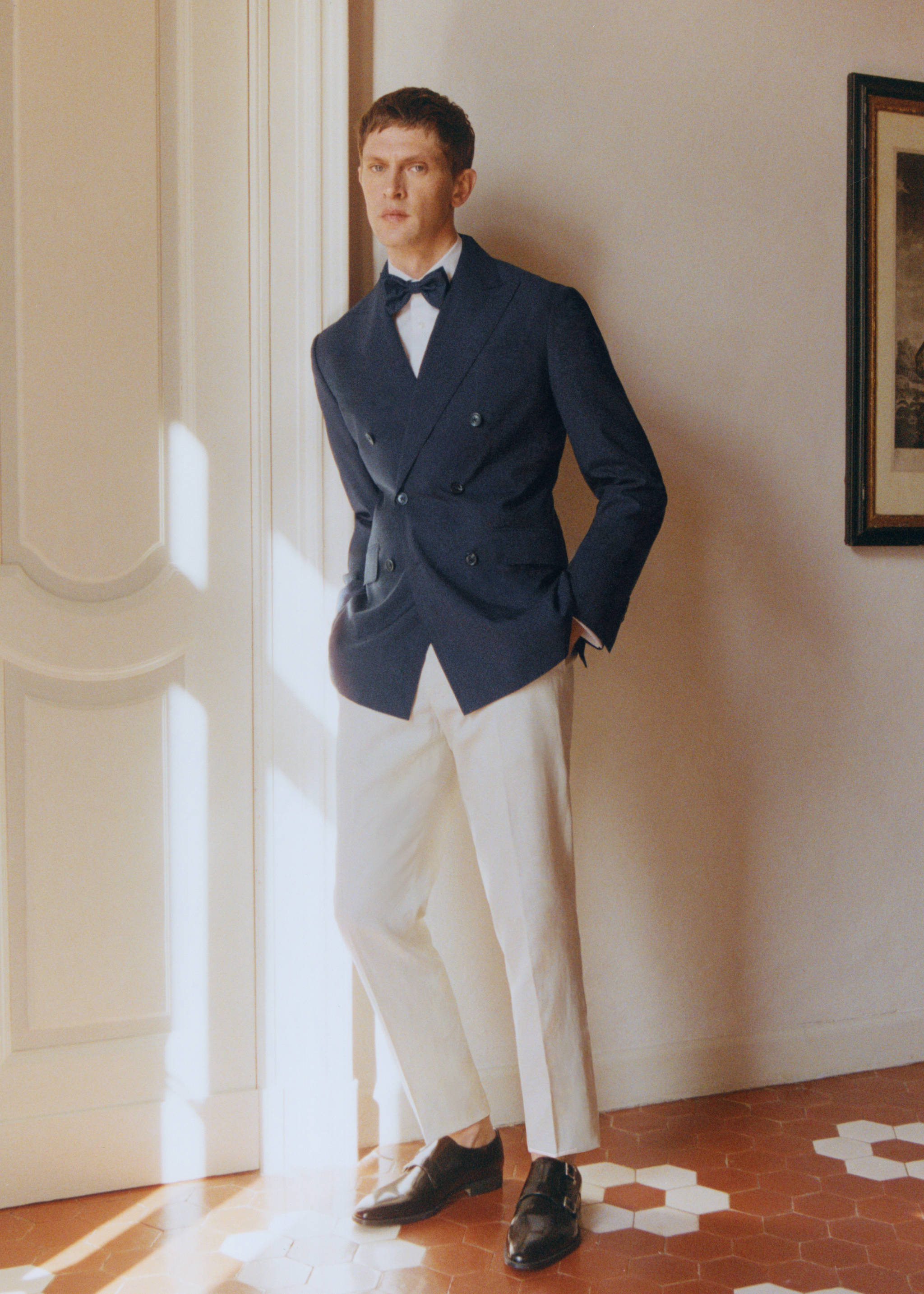 Virgin wool double-breasted suit jacket - Details of the article 6