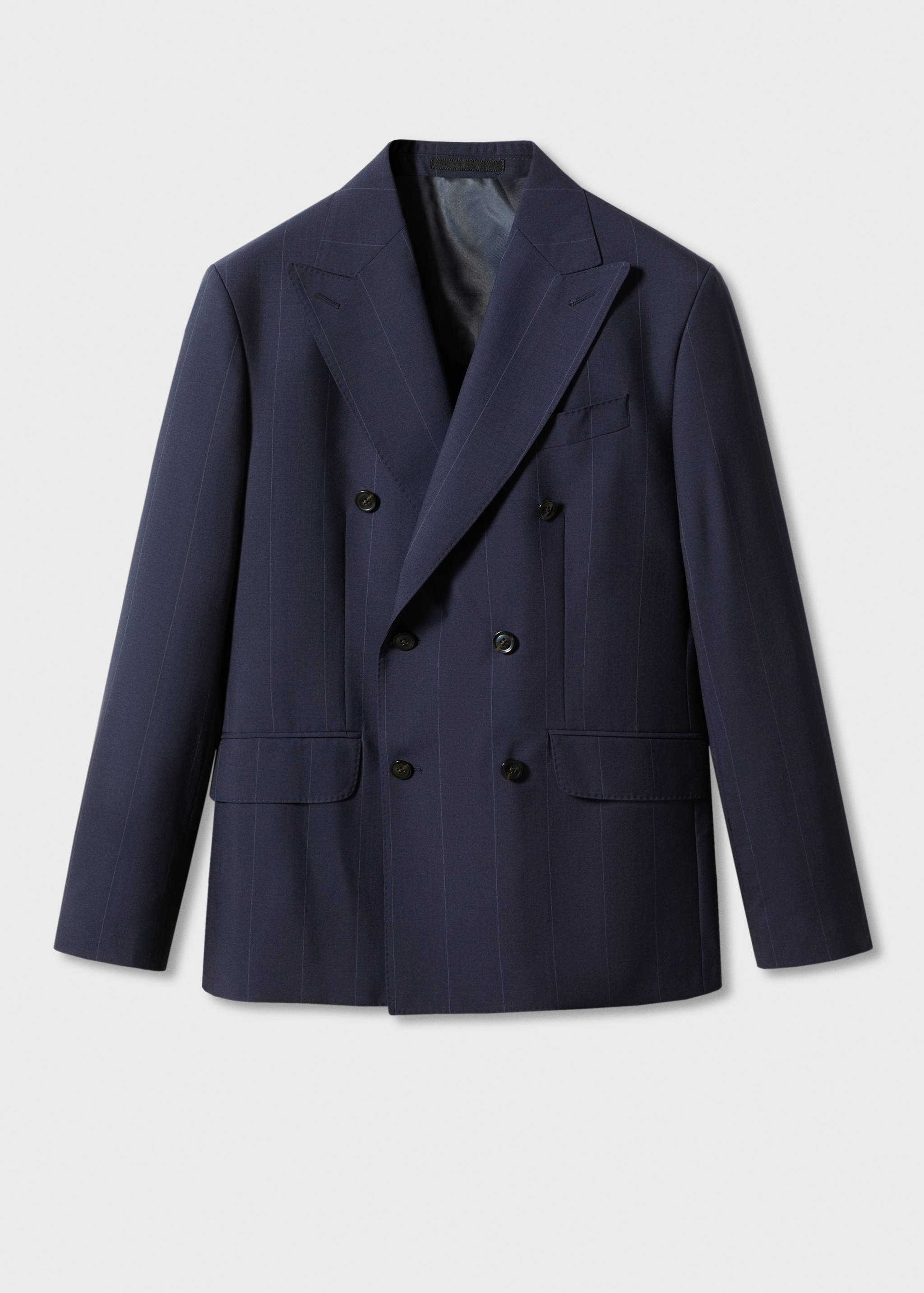 Virgin wool double-breasted suit jacket - Article without model