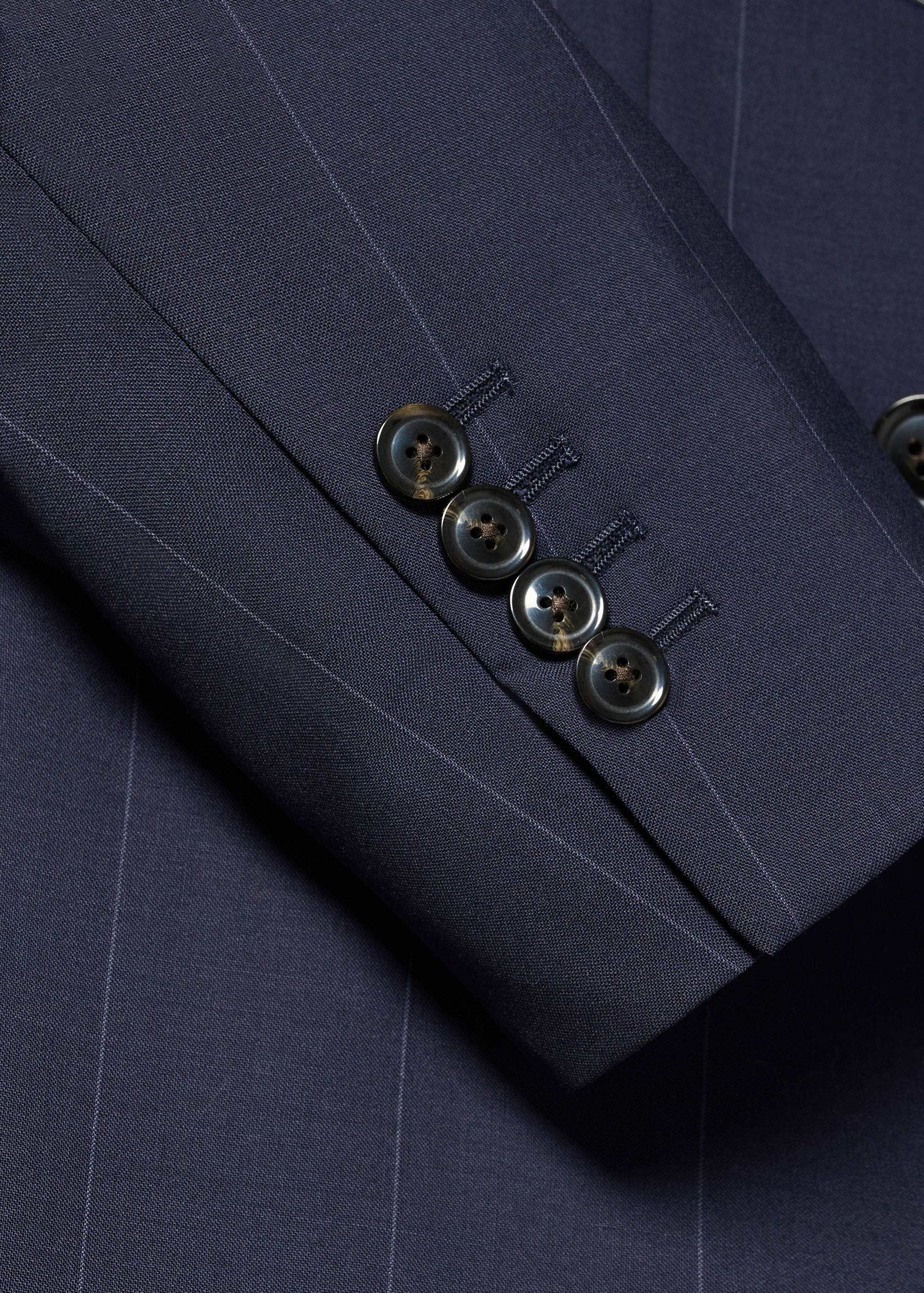 Virgin wool double-breasted suit jacket - Details of the article 0