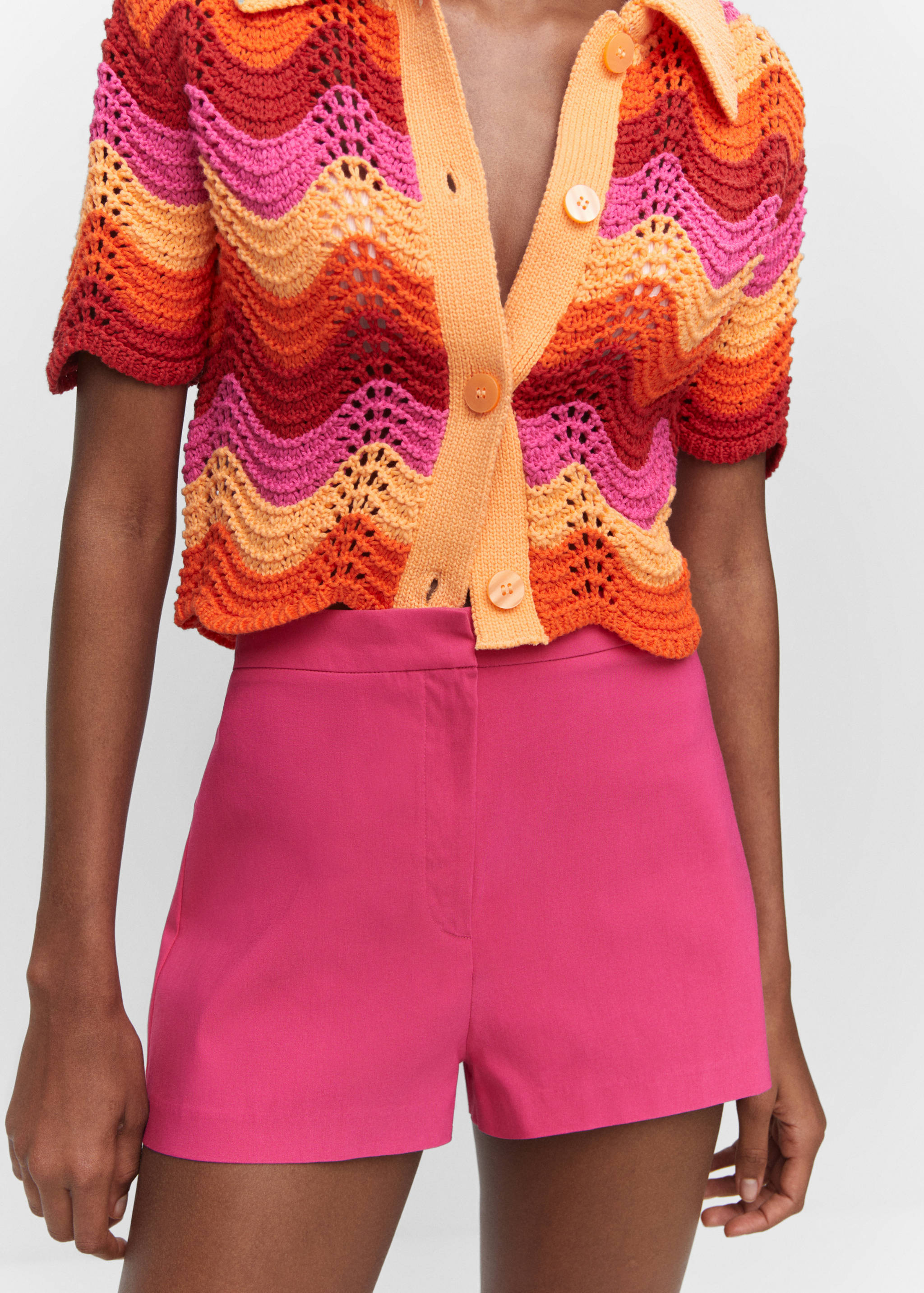 High-waist straight shorts - Details of the article 6