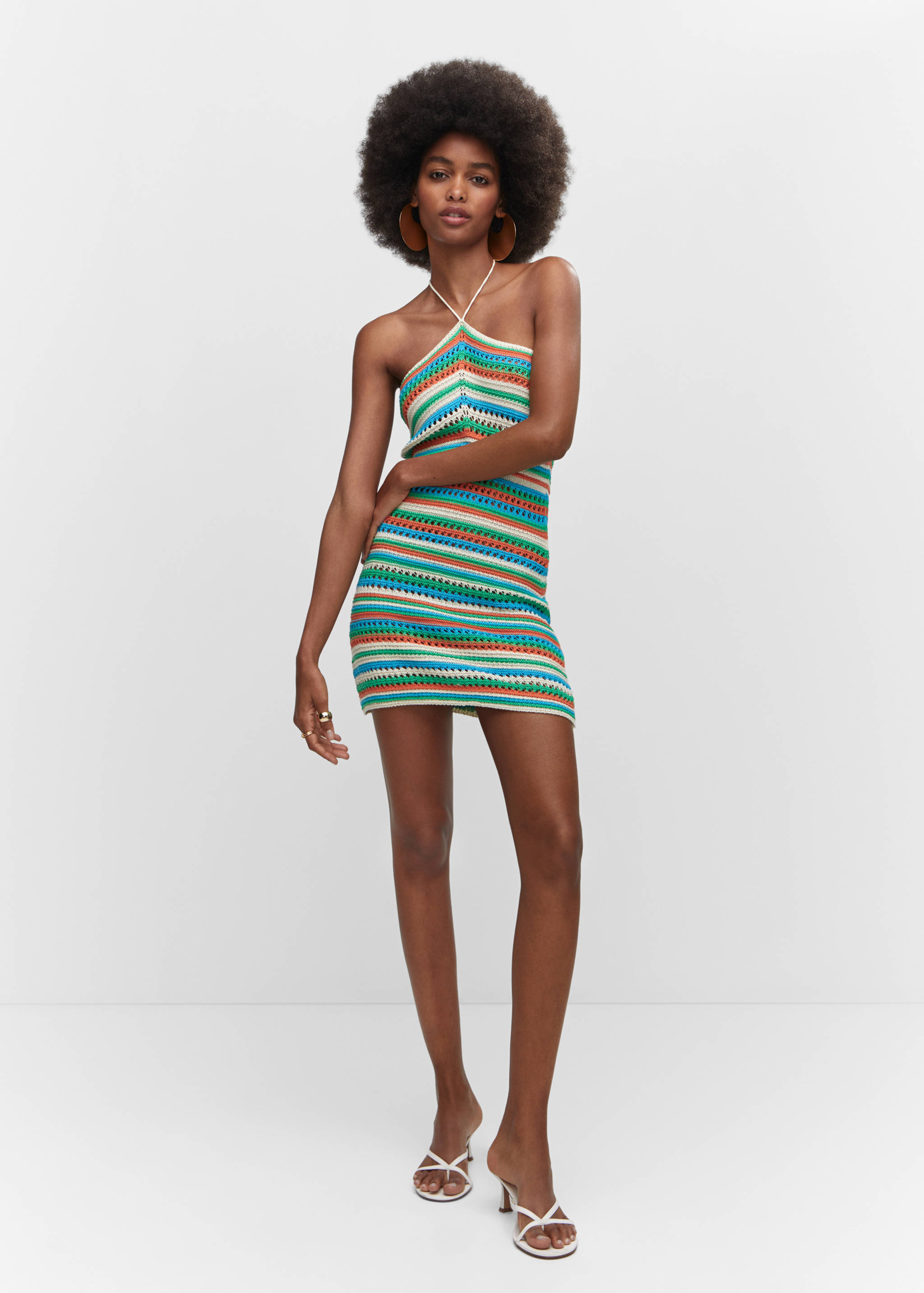 Halter-neck crochet dress - General plane