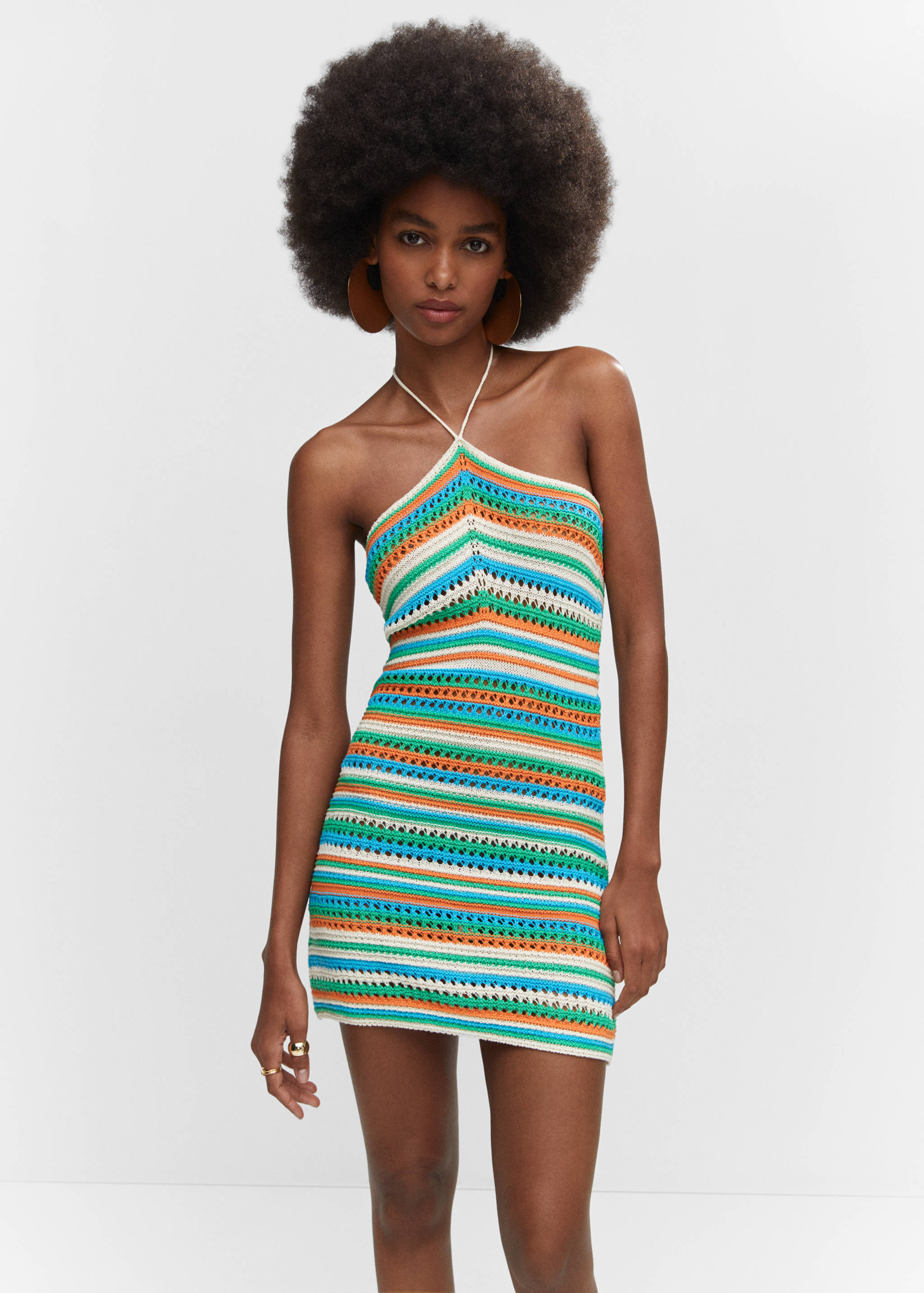 Halter-neck crochet dress - Medium plane
