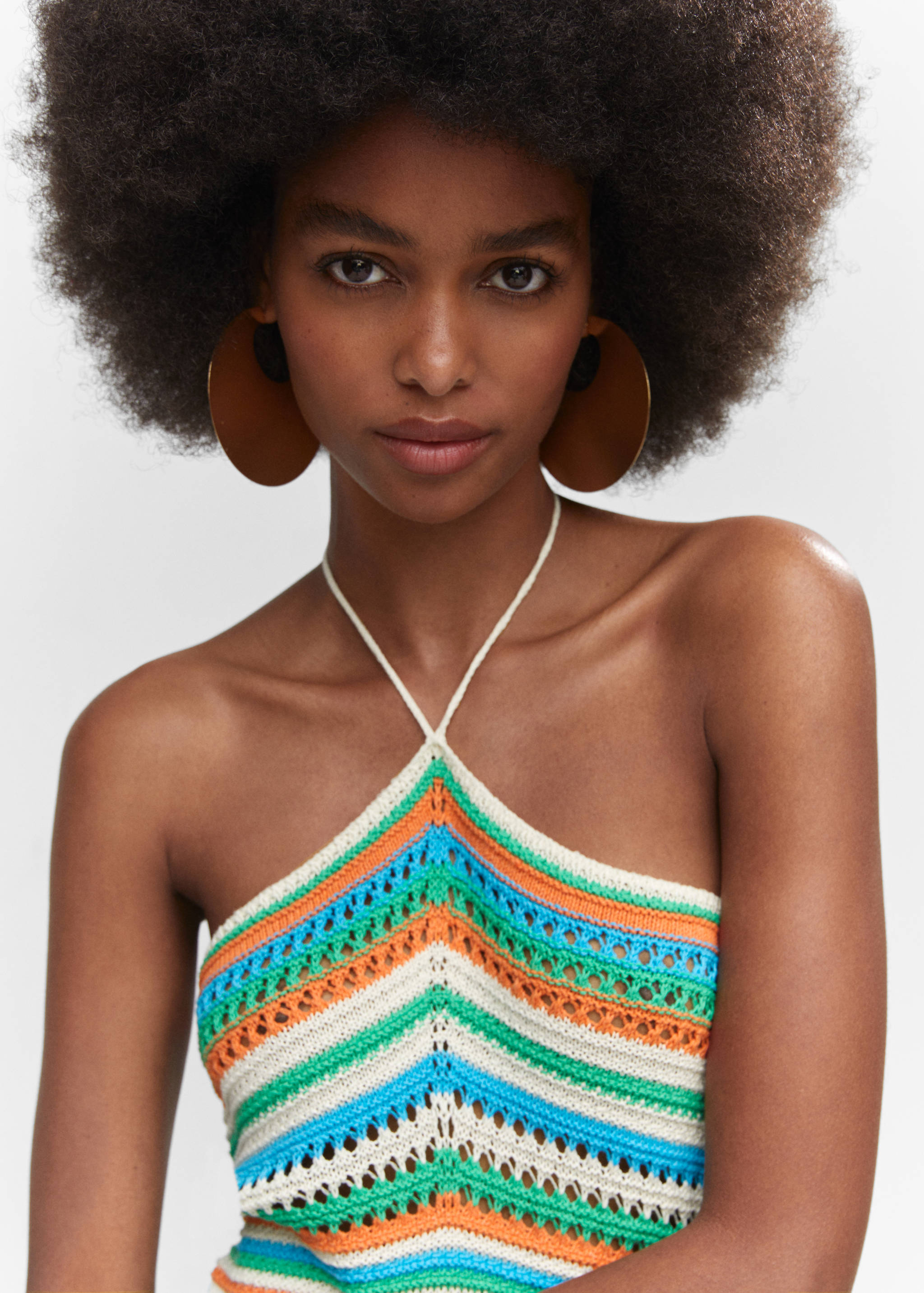 Halter-neck crochet dress - Details of the article 1