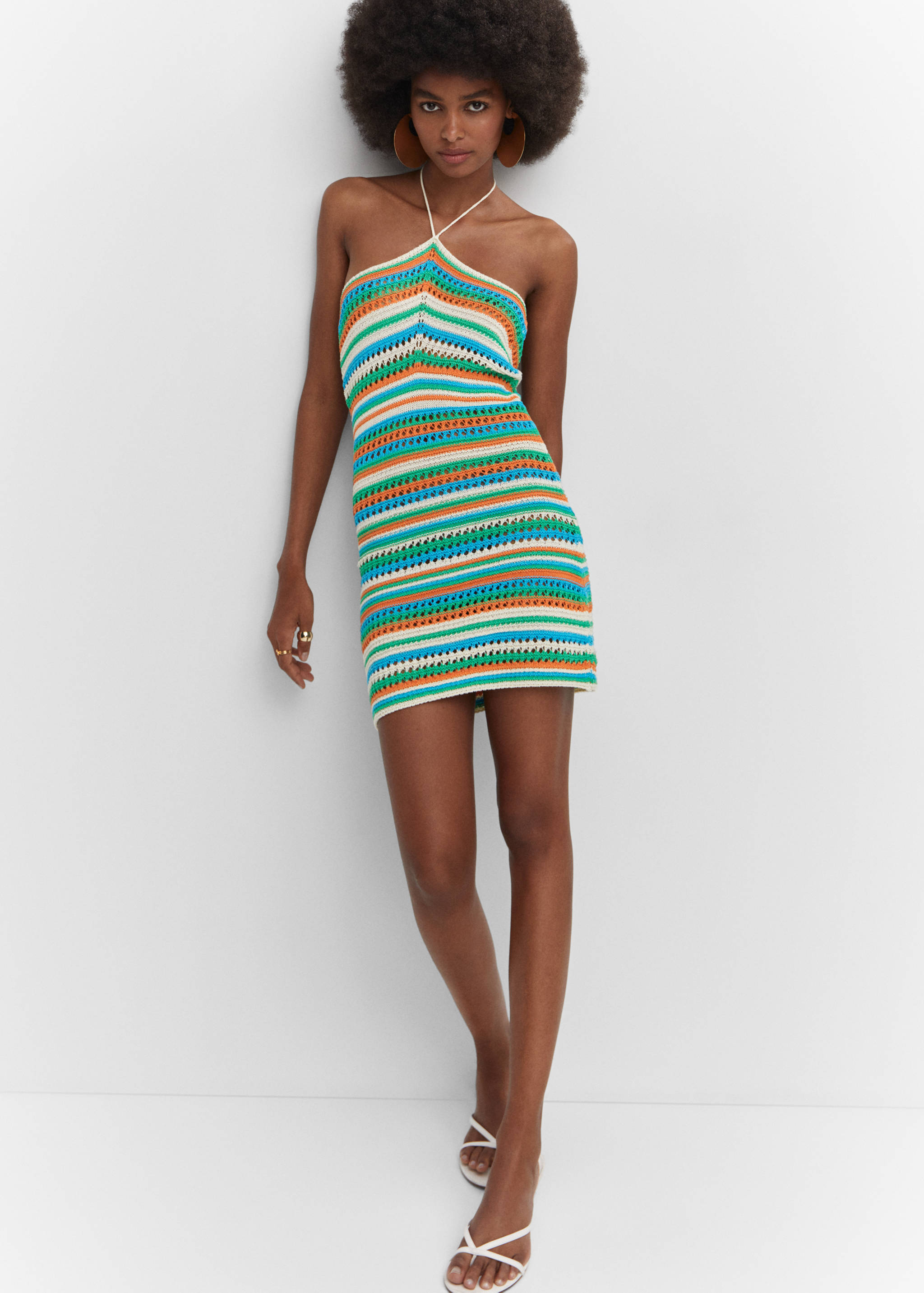 Halter-neck crochet dress - Details of the article 2