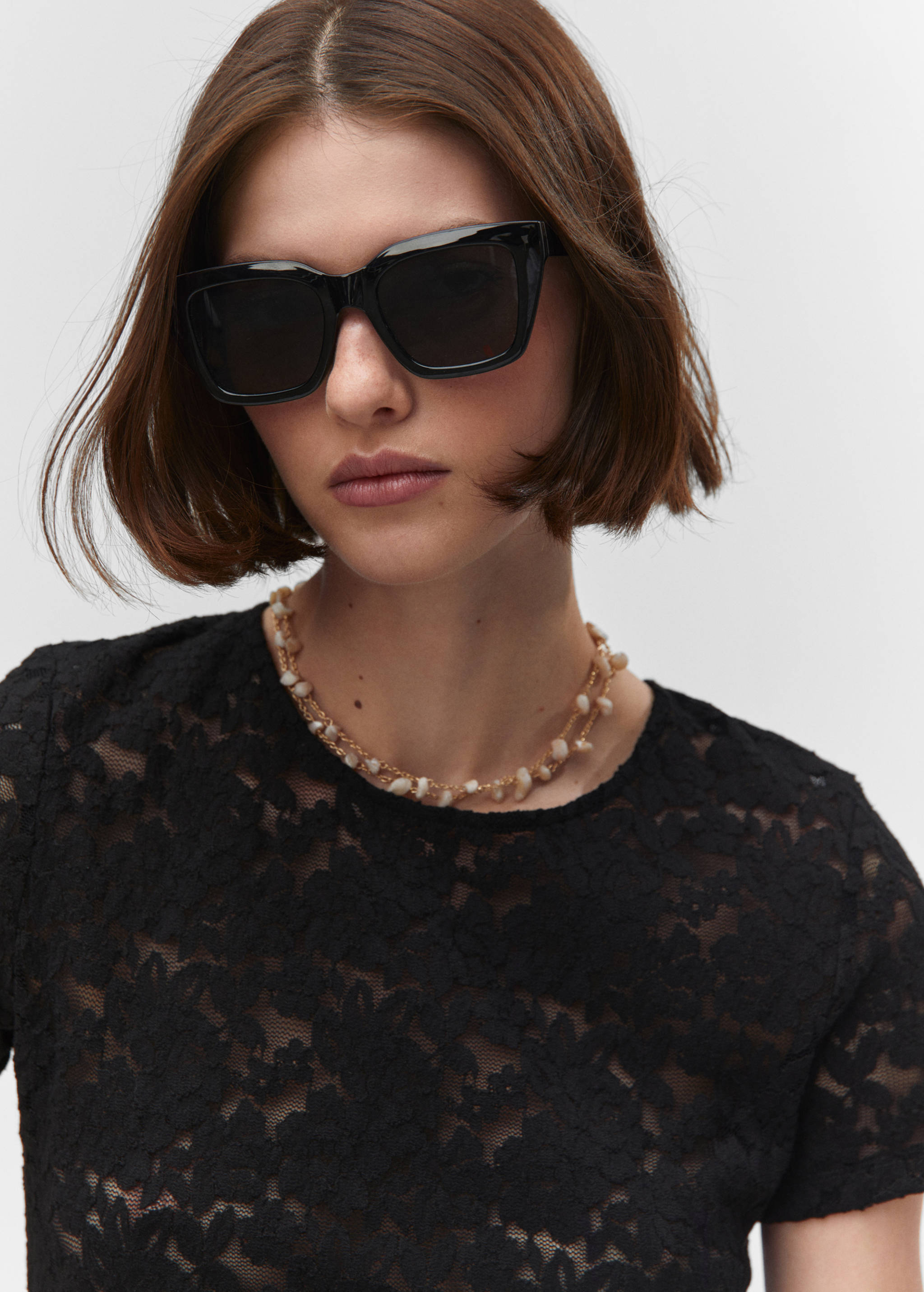 T-Shirt mit Gipürespitze - Detail des Artikels 1