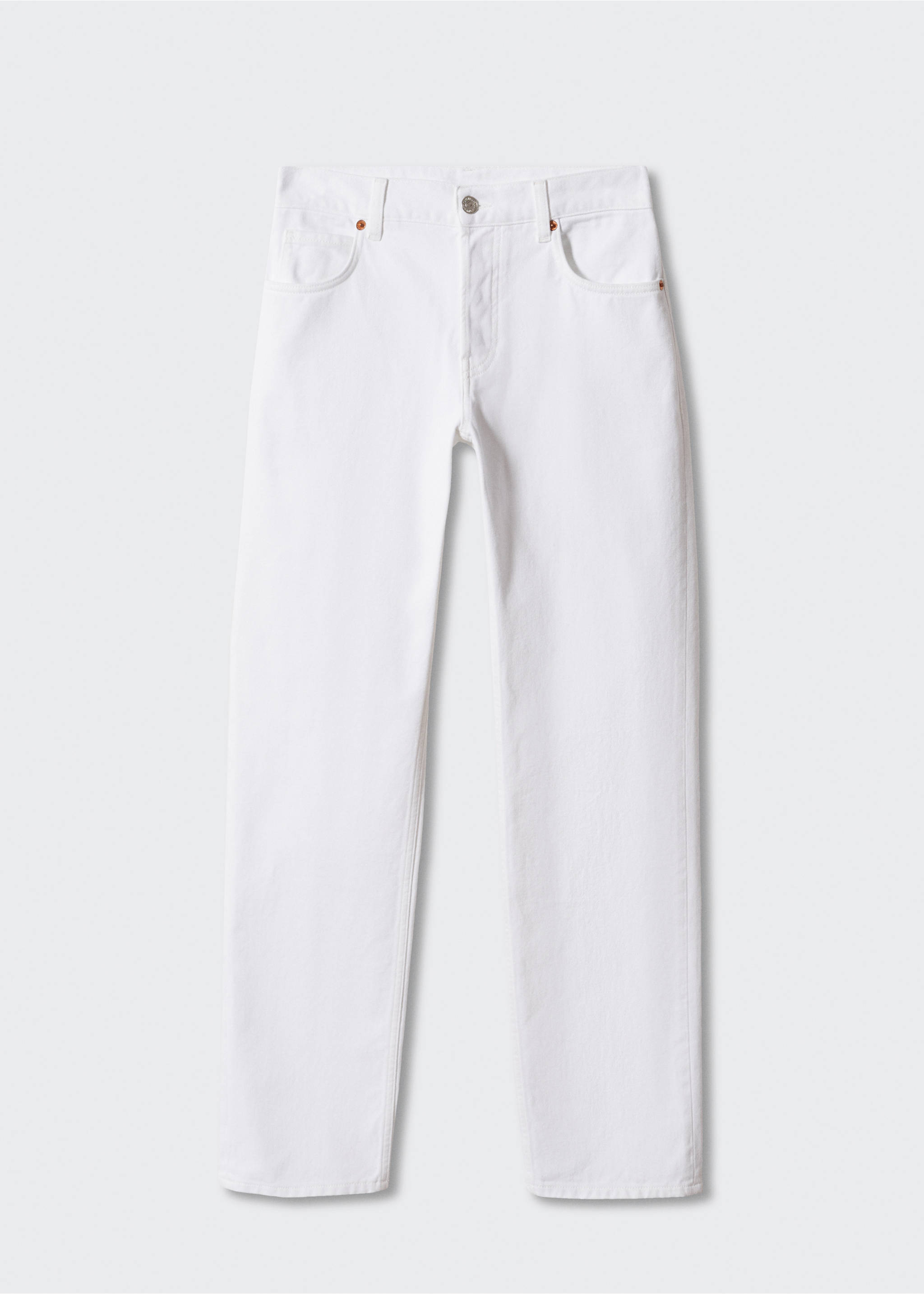 Jean droit taille normale - Article sans modèle, Blanc. Ref: 57010474-00.