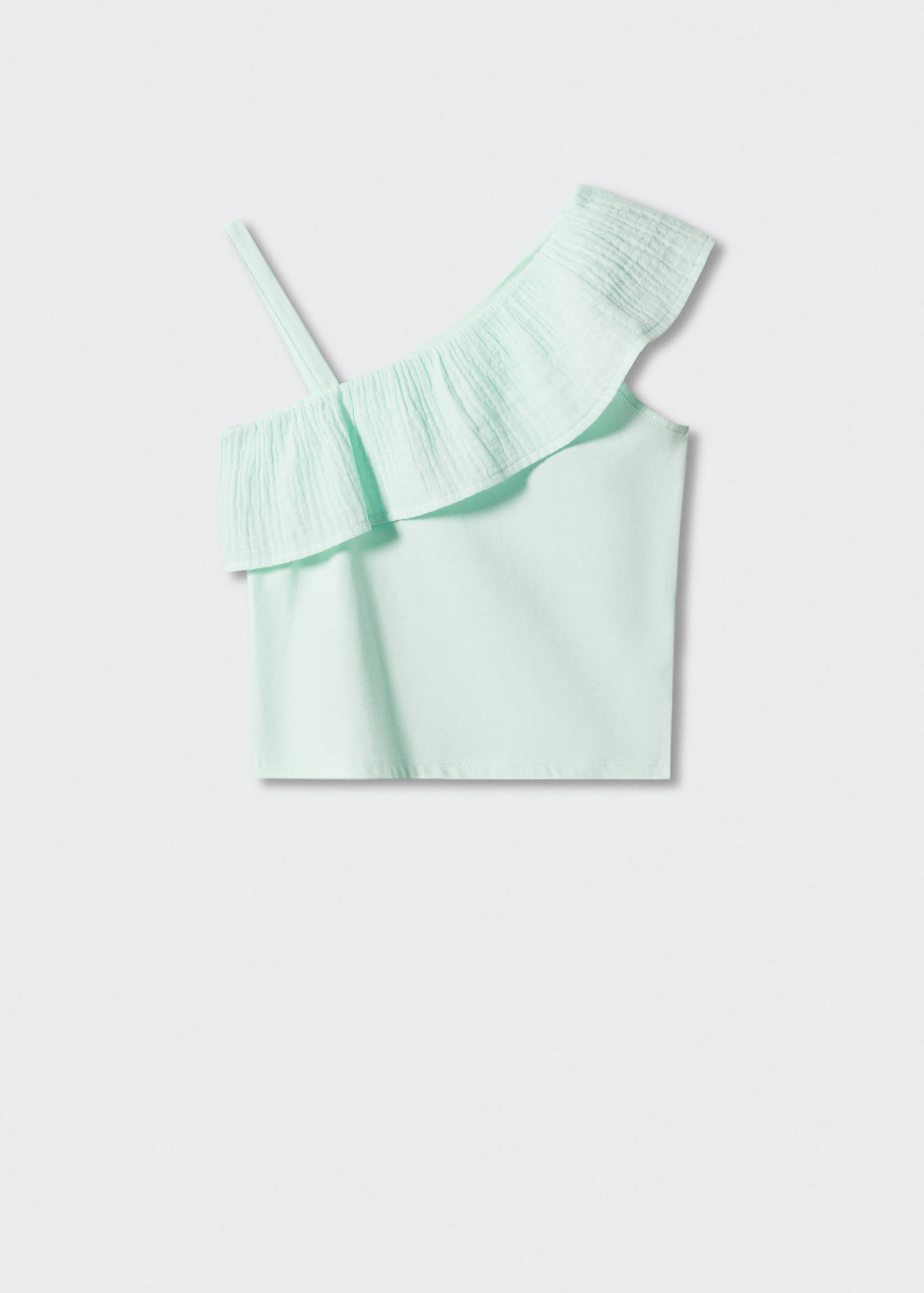 Ruffled asymmetric T-shirt - Reverse of the article