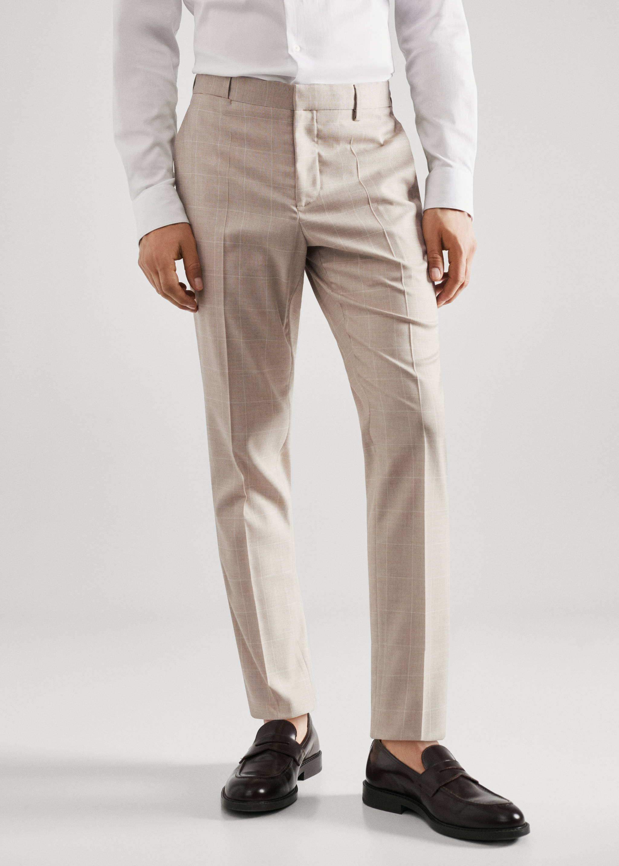 Super slim-fit Tailored check trousers - Medium plane