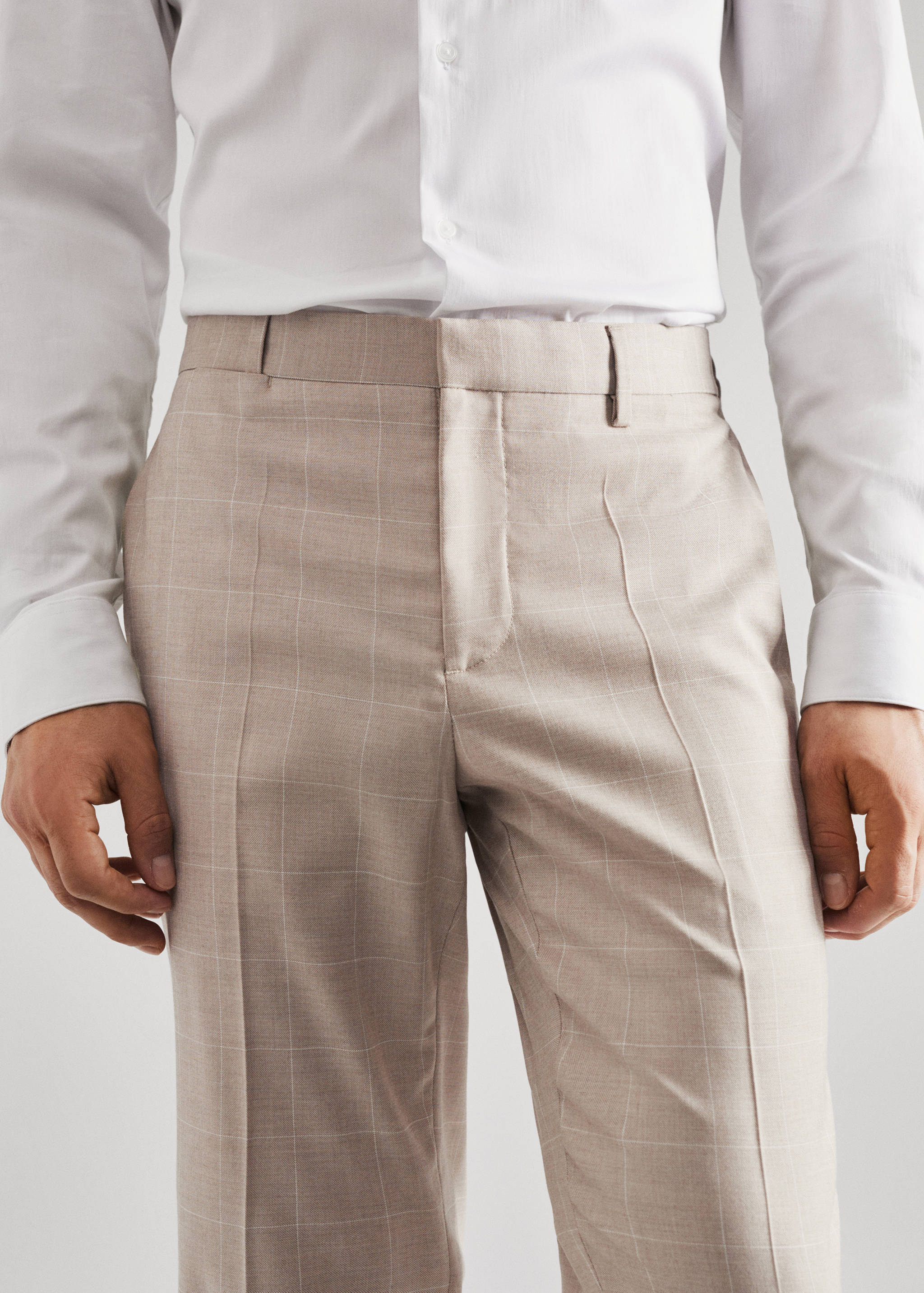 Super slim-fit Tailored check trousers - Details of the article 1