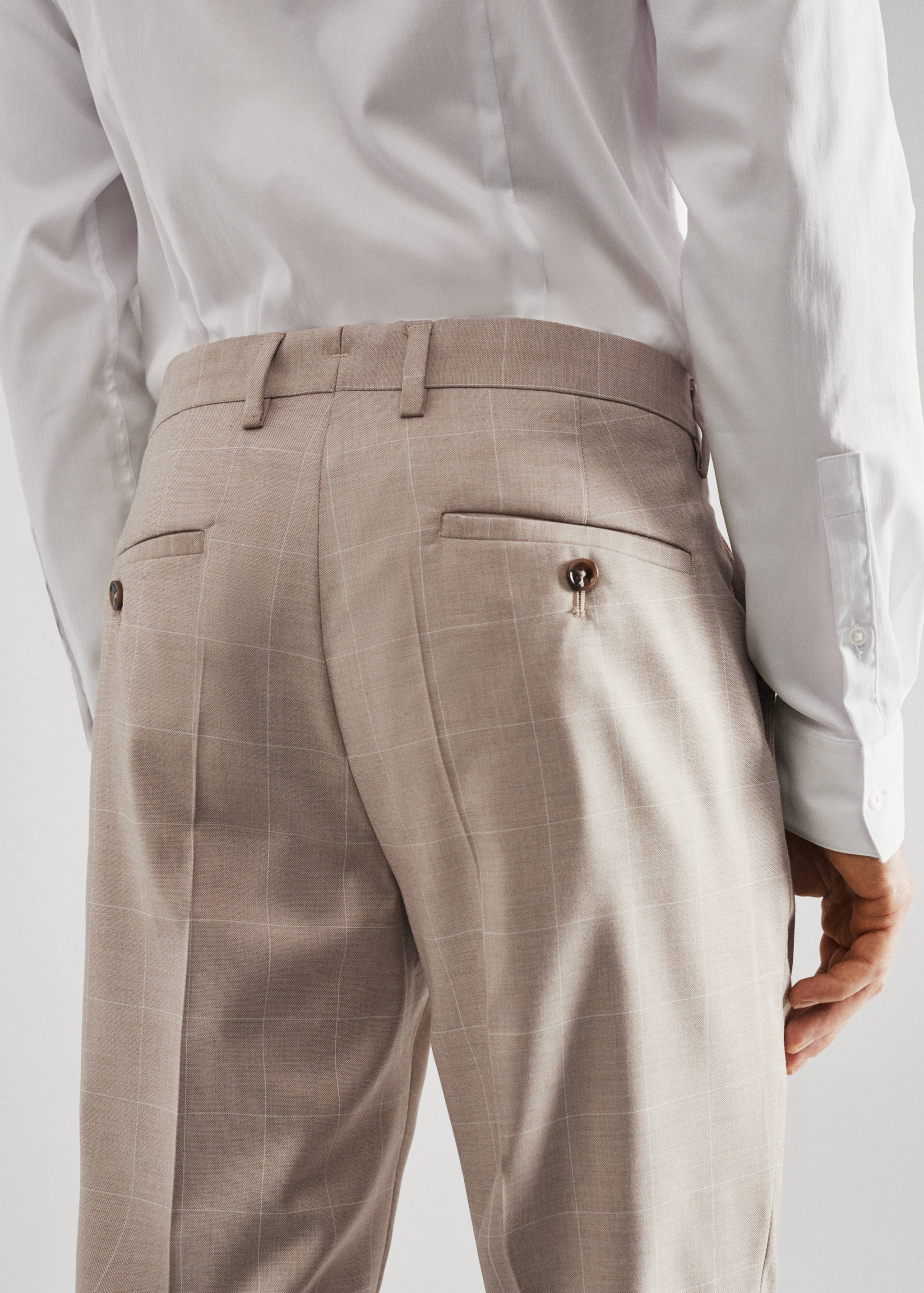 Super slim-fit Tailored check trousers - Details of the article 4