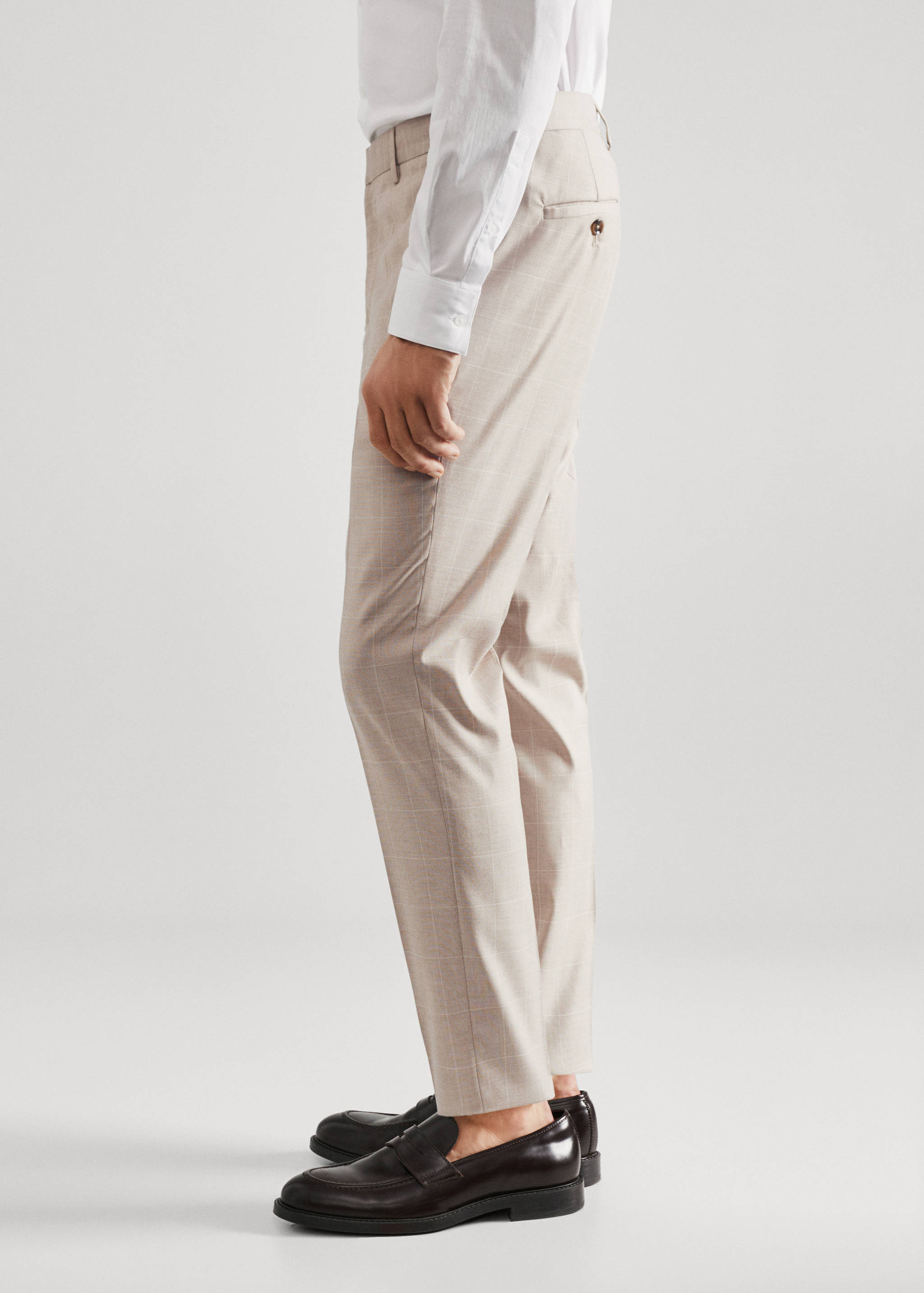 Super slim-fit Tailored check trousers - Details of the article 2