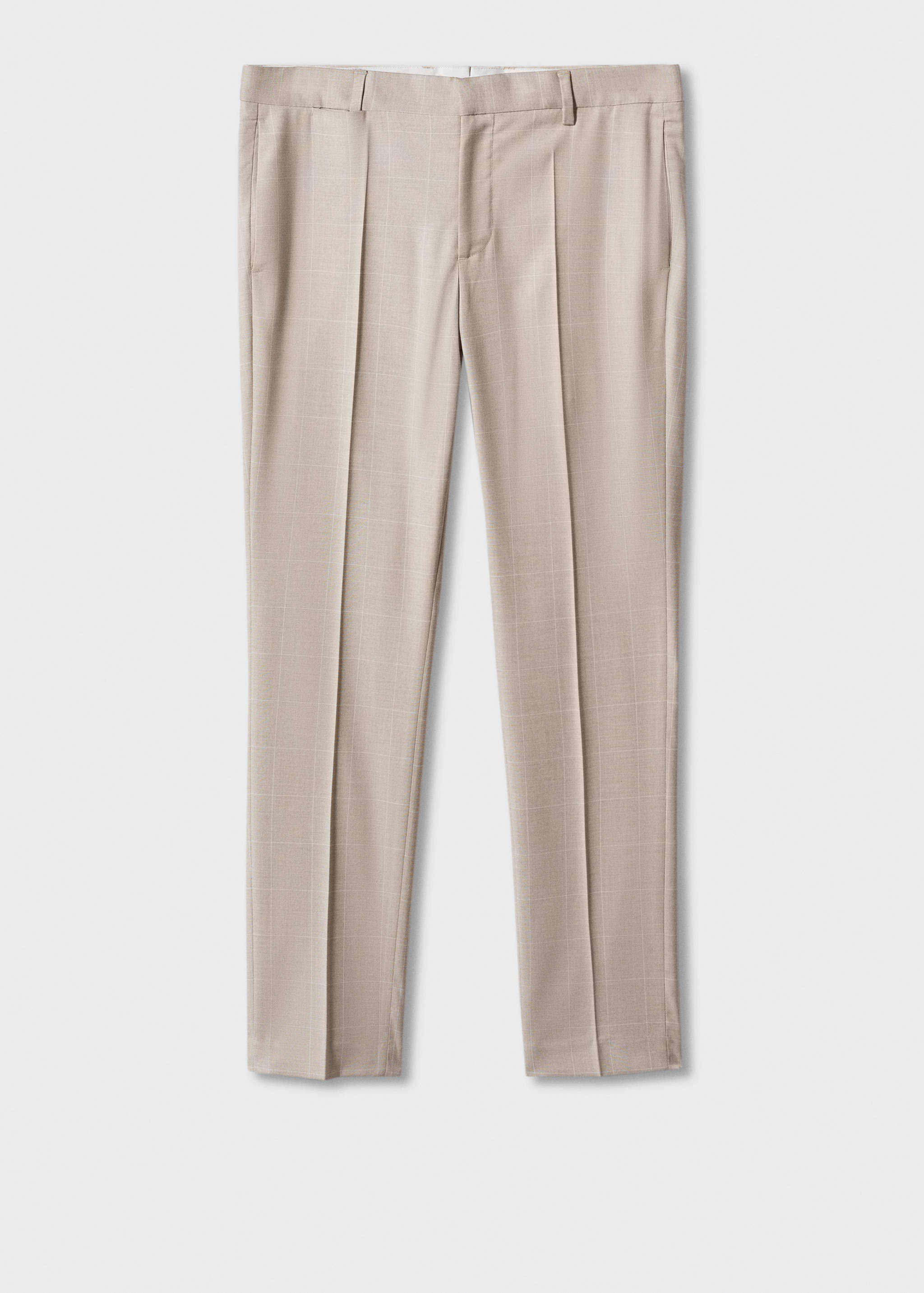 Super slim-fit Tailored check pants - Article without model