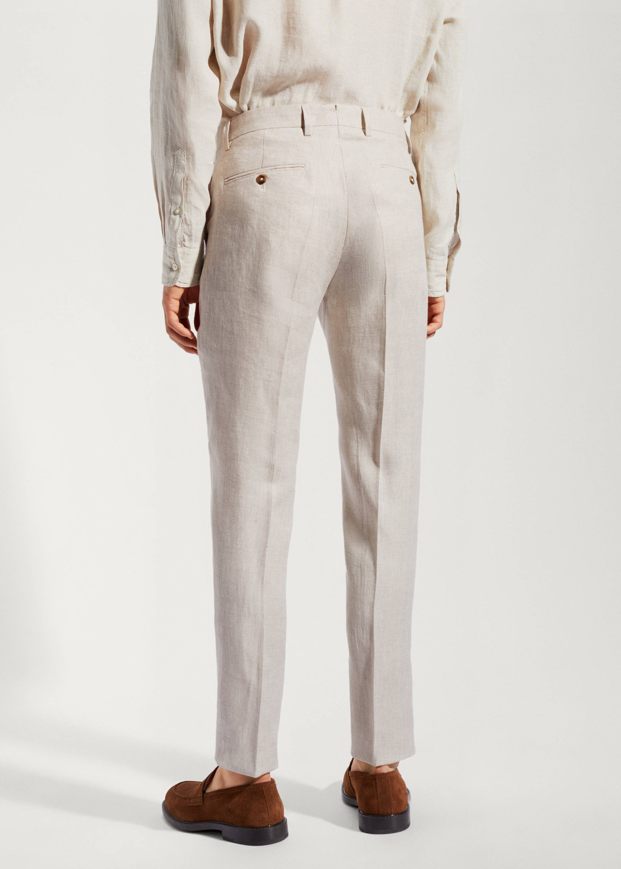 100% linen suit trousers - Reverse of the article
