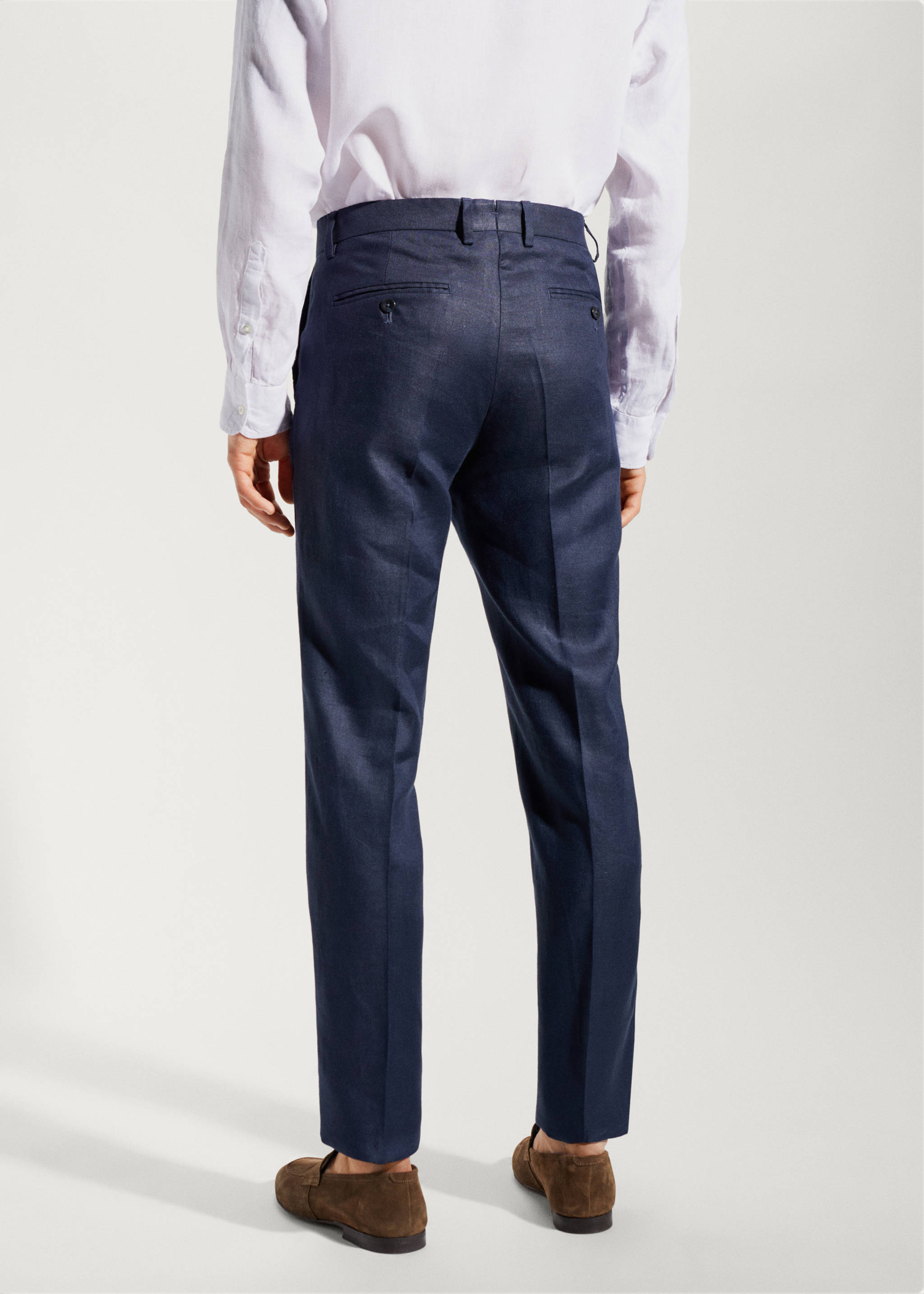 100% linen suit trousers - Reverse of the article