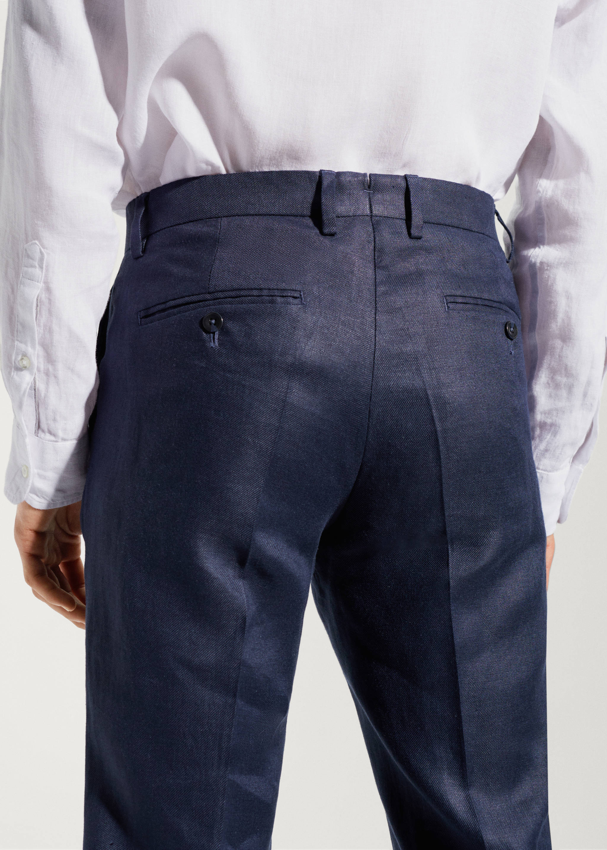 100% linen suit trousers - Details of the article 6