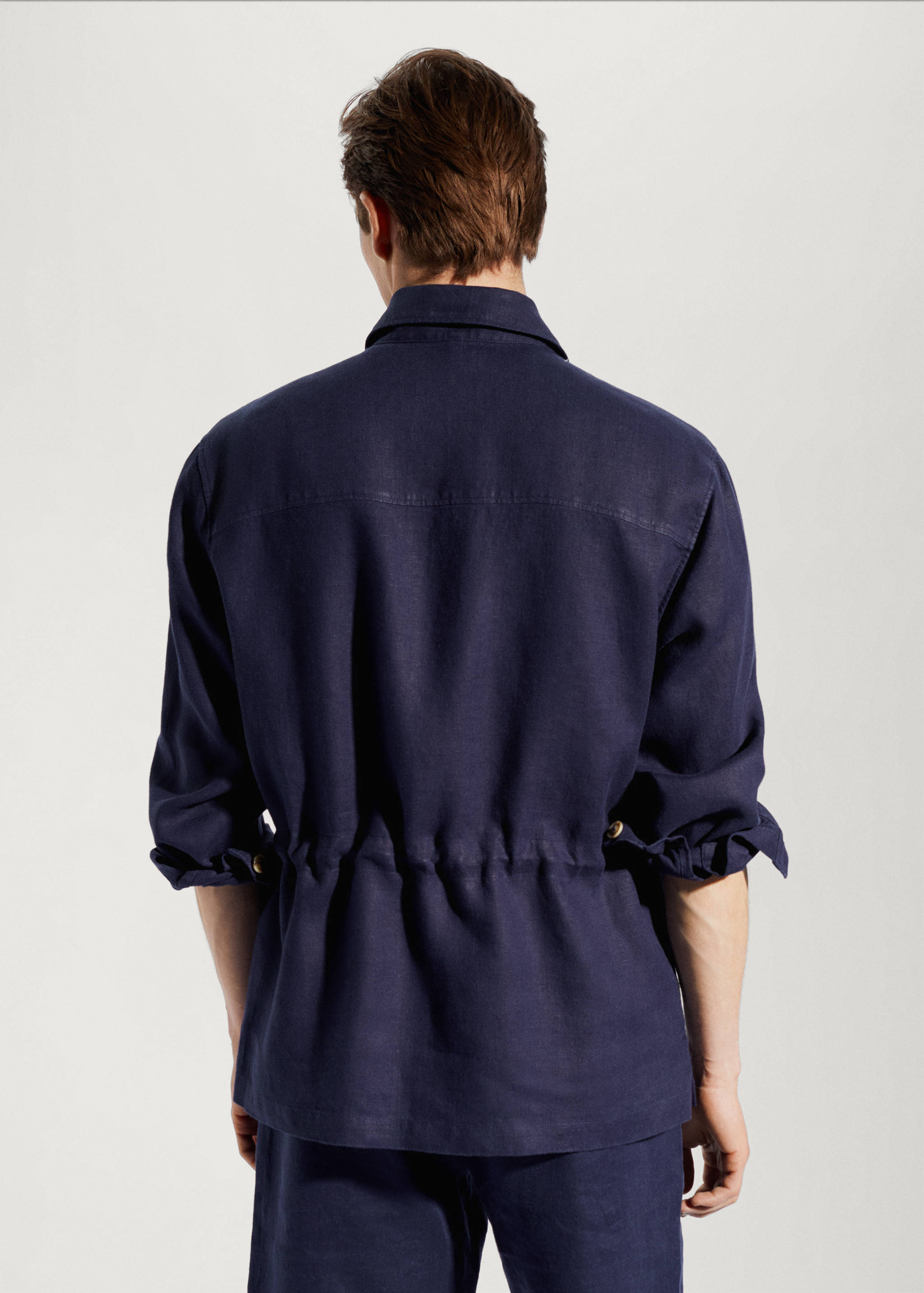 100% linen regular-fit overshirt - Reverse of the article