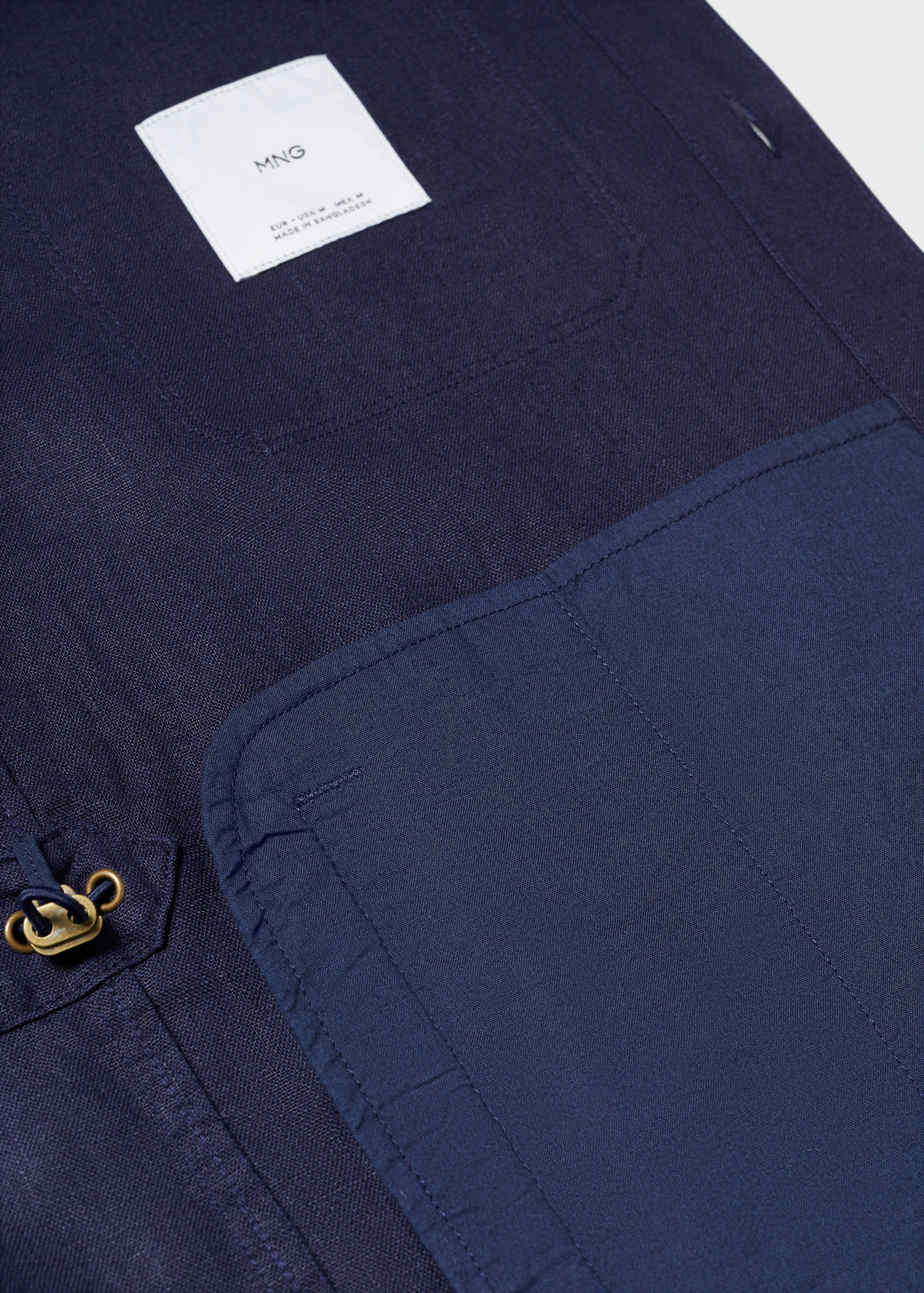 100% linen regular-fit overshirt - Details of the article 8